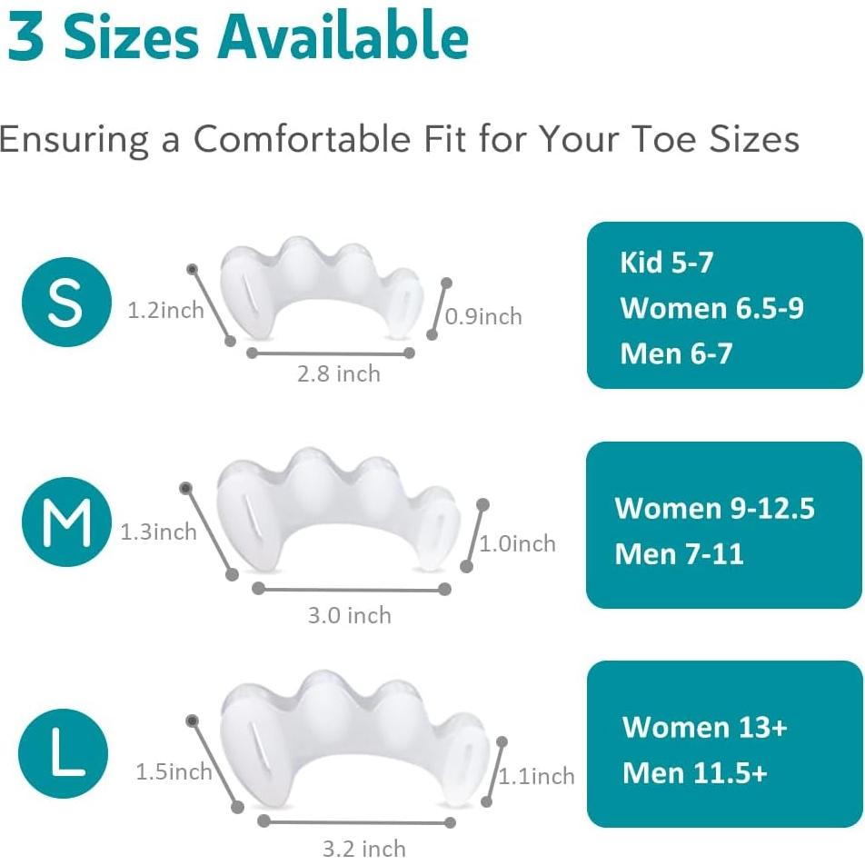 Separadores de Dedos Correctores de Juanetes KIYOKI - Unisex