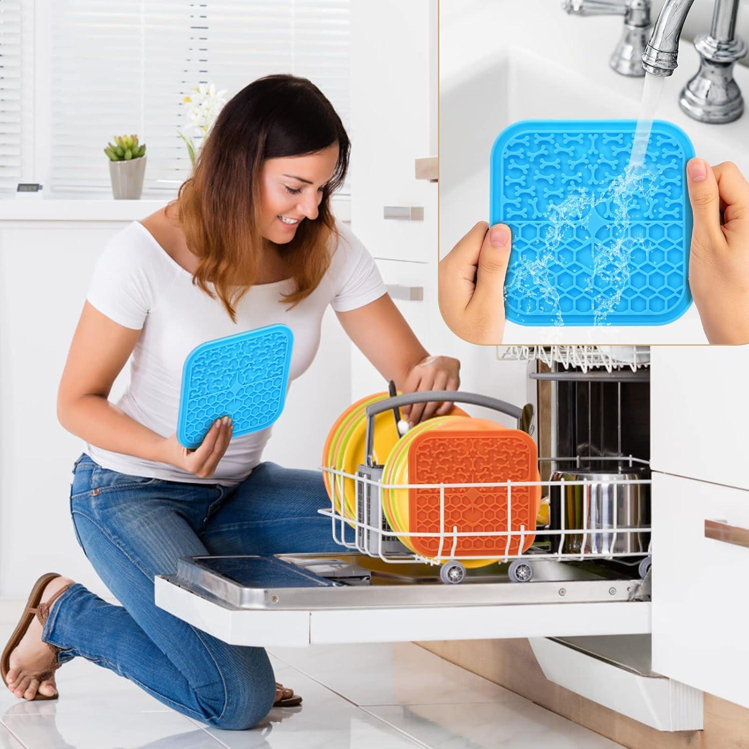 Alfombrilla Lick para Perros y Gatos MooonGem Azul 15cm