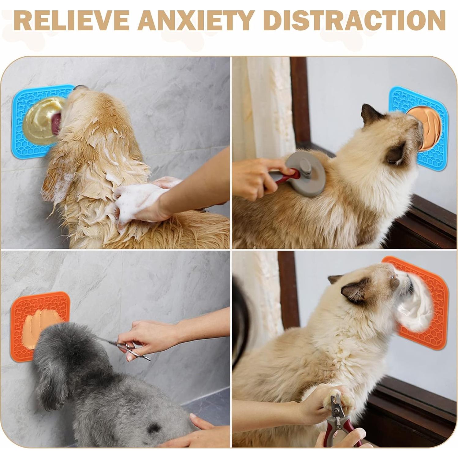 Alfombrilla Lick para Perros y Gatos MooonGem Azul 15cm