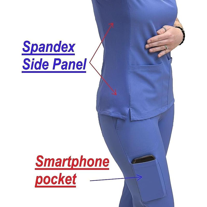 Conjunto de Scrubs YOGAFLEX Angie Uniforms Azul Real X-Small