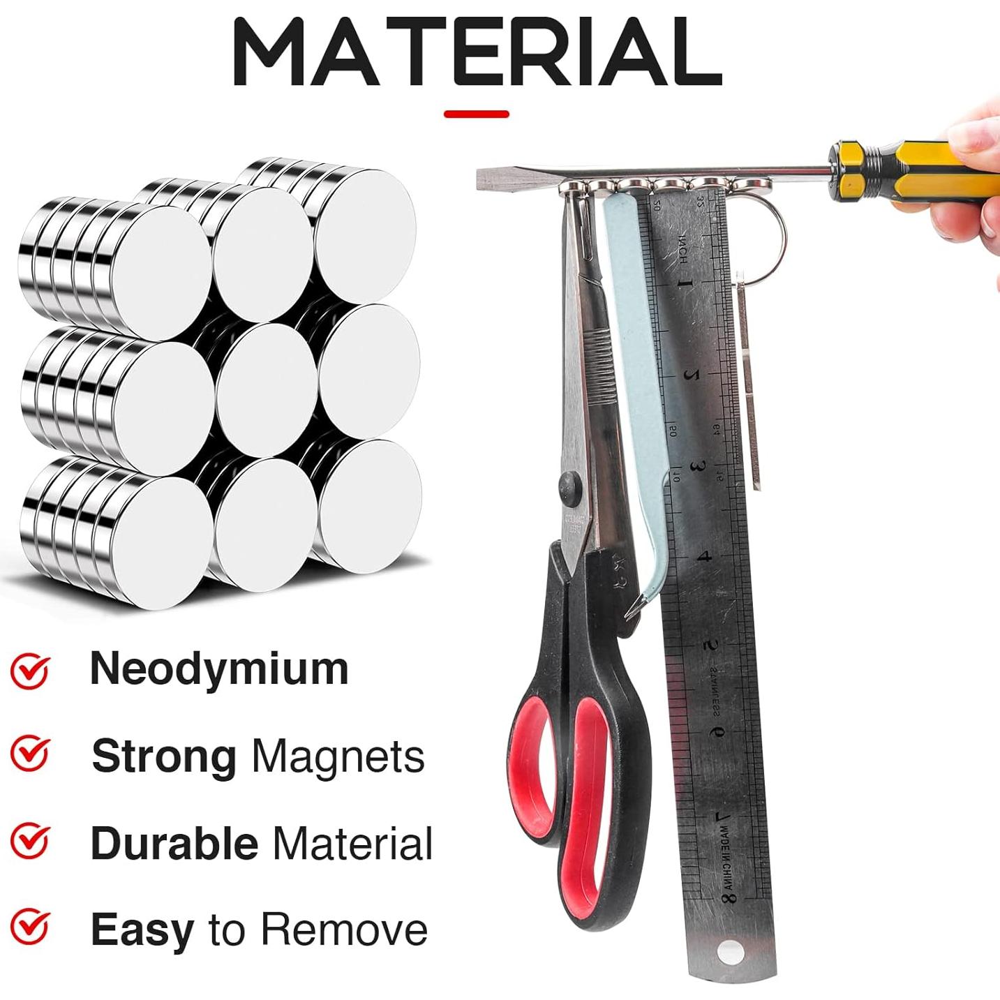 Imanes Redondos 50 Pcs VSKIZ 10x3mm para Refrigerador y DIY