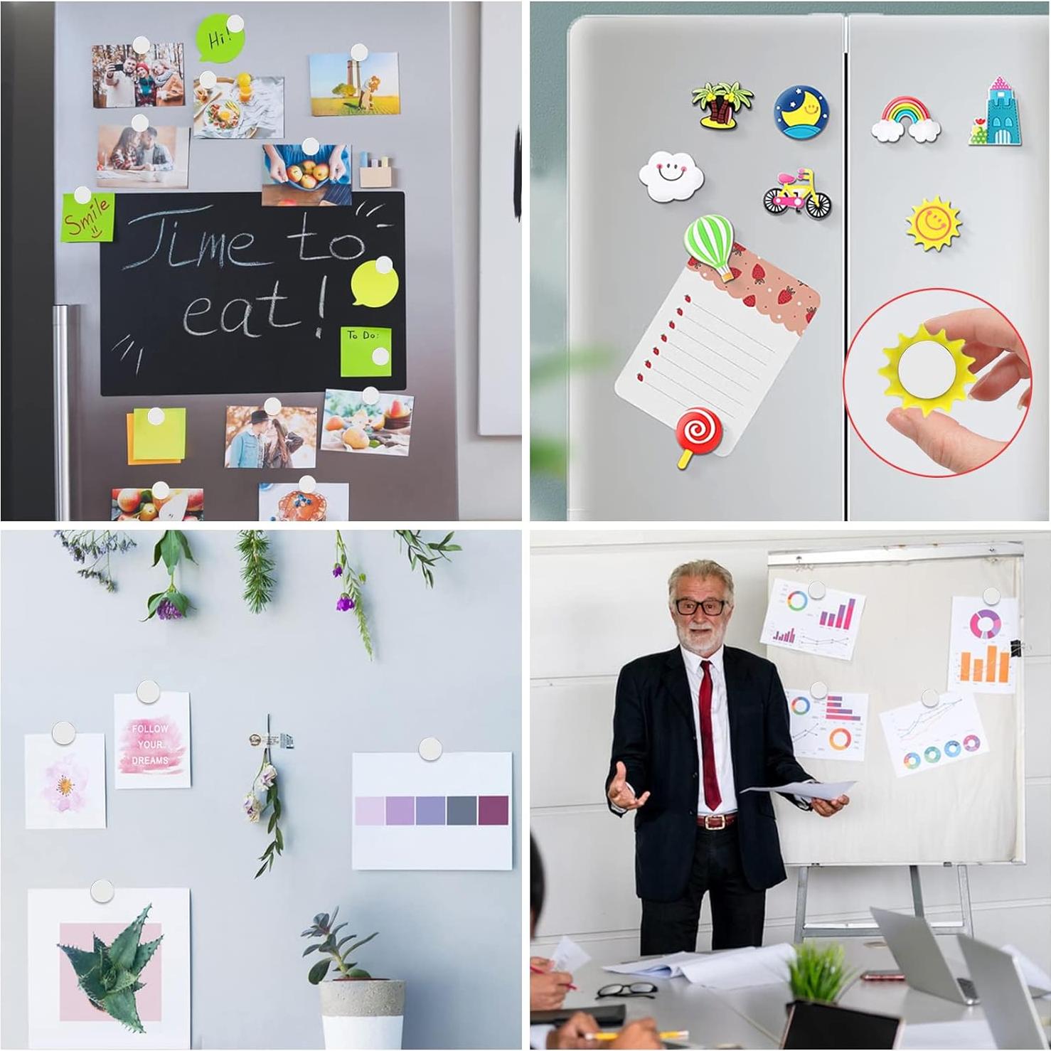 Imanes Redondos 50 Pcs VSKIZ 10x3mm para Refrigerador y DIY