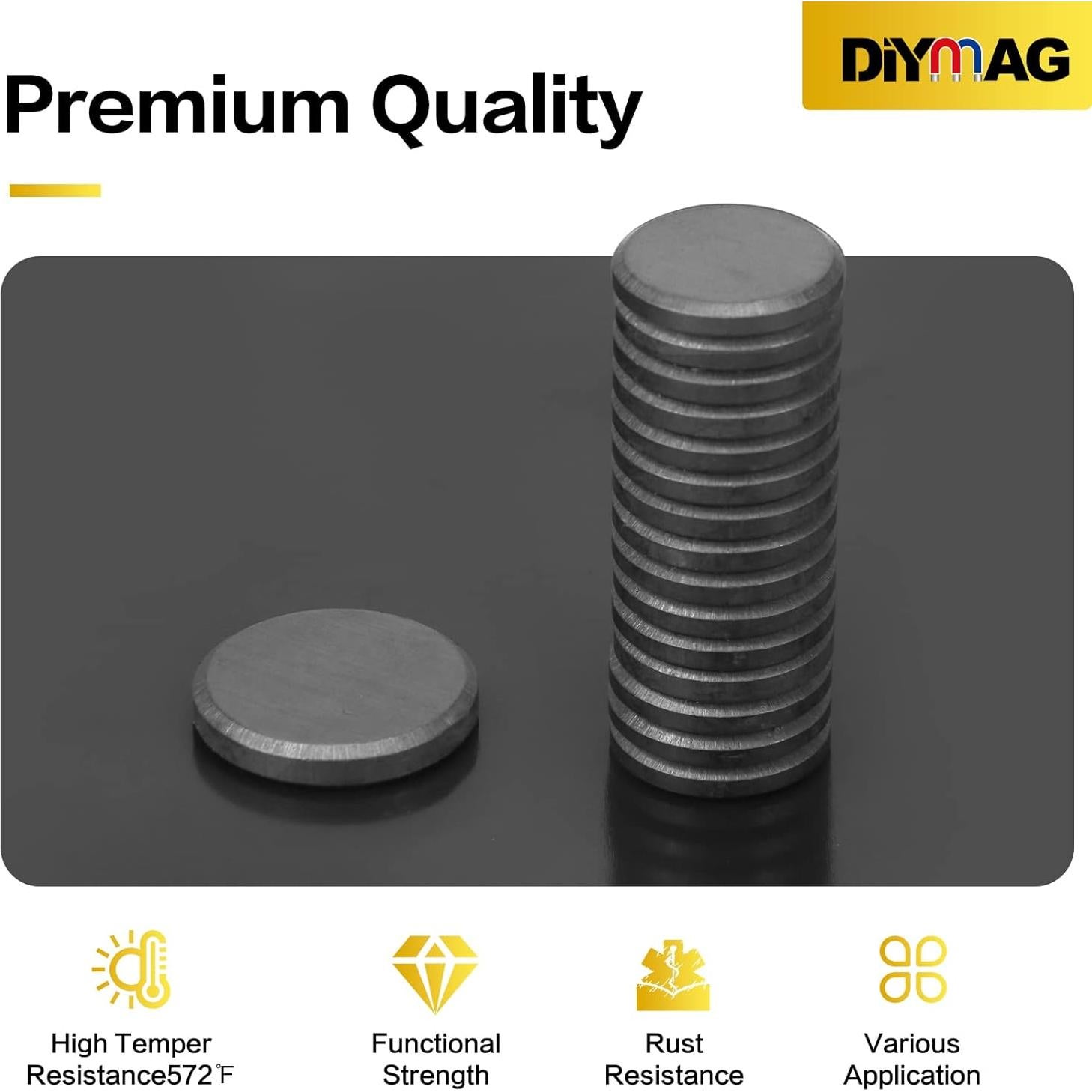 Imanes Adhesivos DIYMAG 90 Pcs 18mm para Manualidades