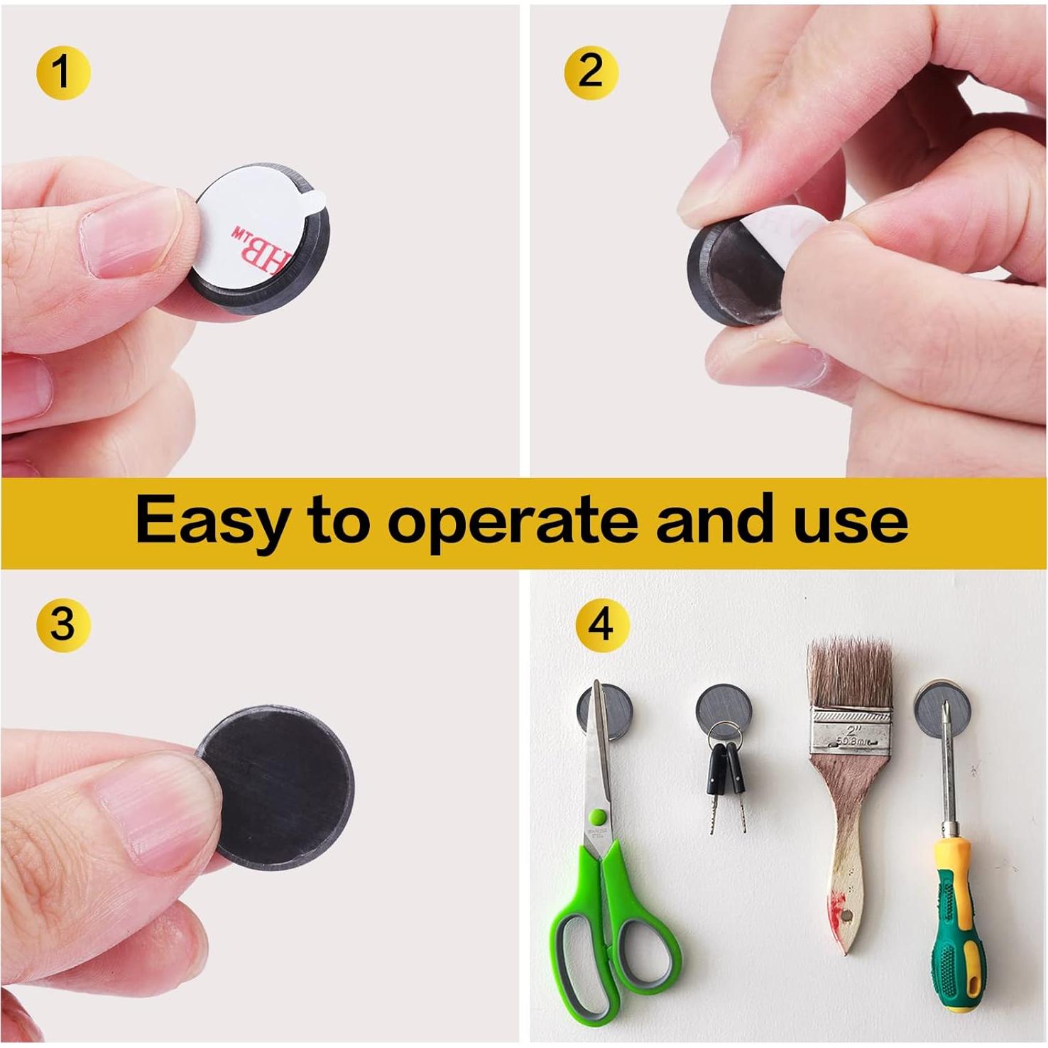 Imanes Adhesivos DIYMAG 90 Pcs 18mm para Manualidades