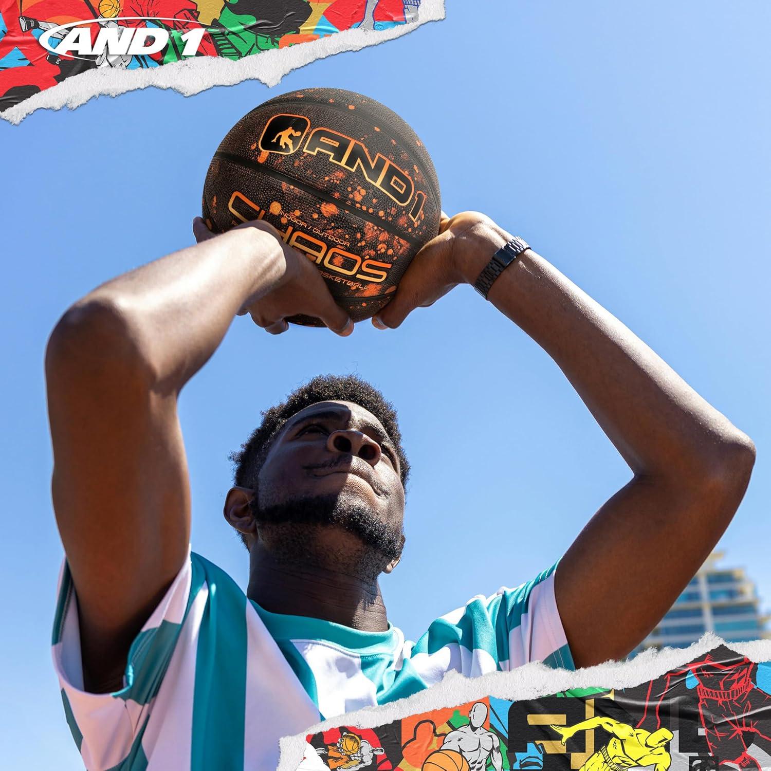 Balón de Baloncesto AND1 Caos Tamaño 7 Goma Duradera