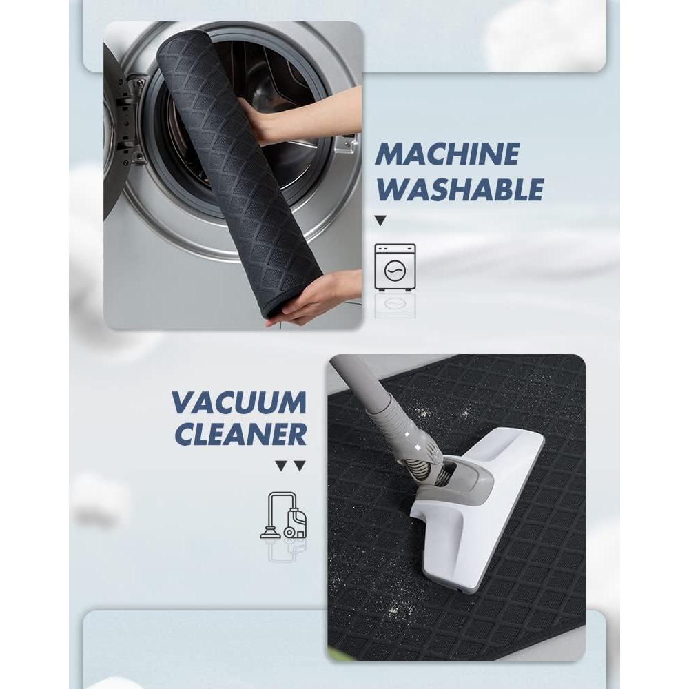 Alfombra de Baño AMOAMI Antideslizante 61x122 cm Negra