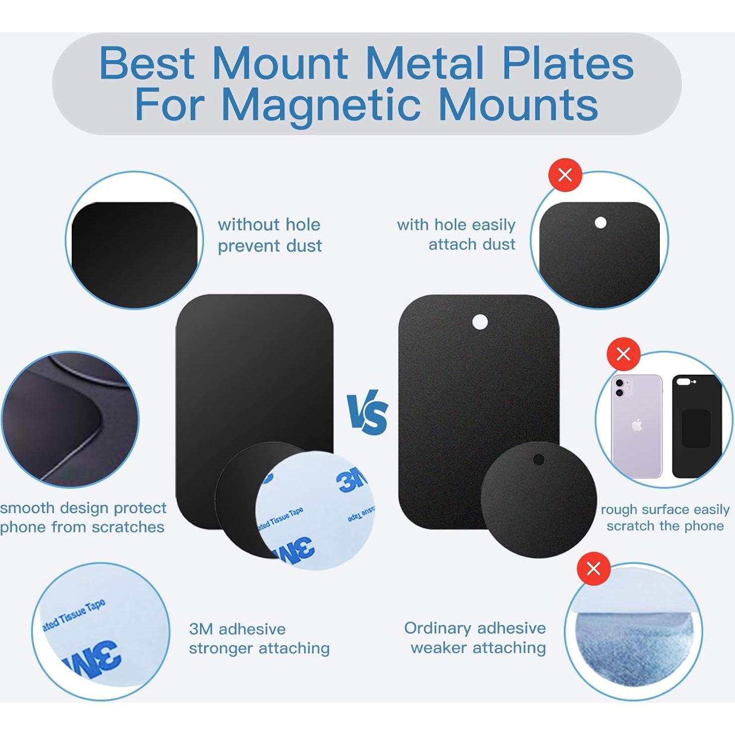 Placa de Metal OWLKELA para Soporte Magnético de Teléfono - 10 Piezas