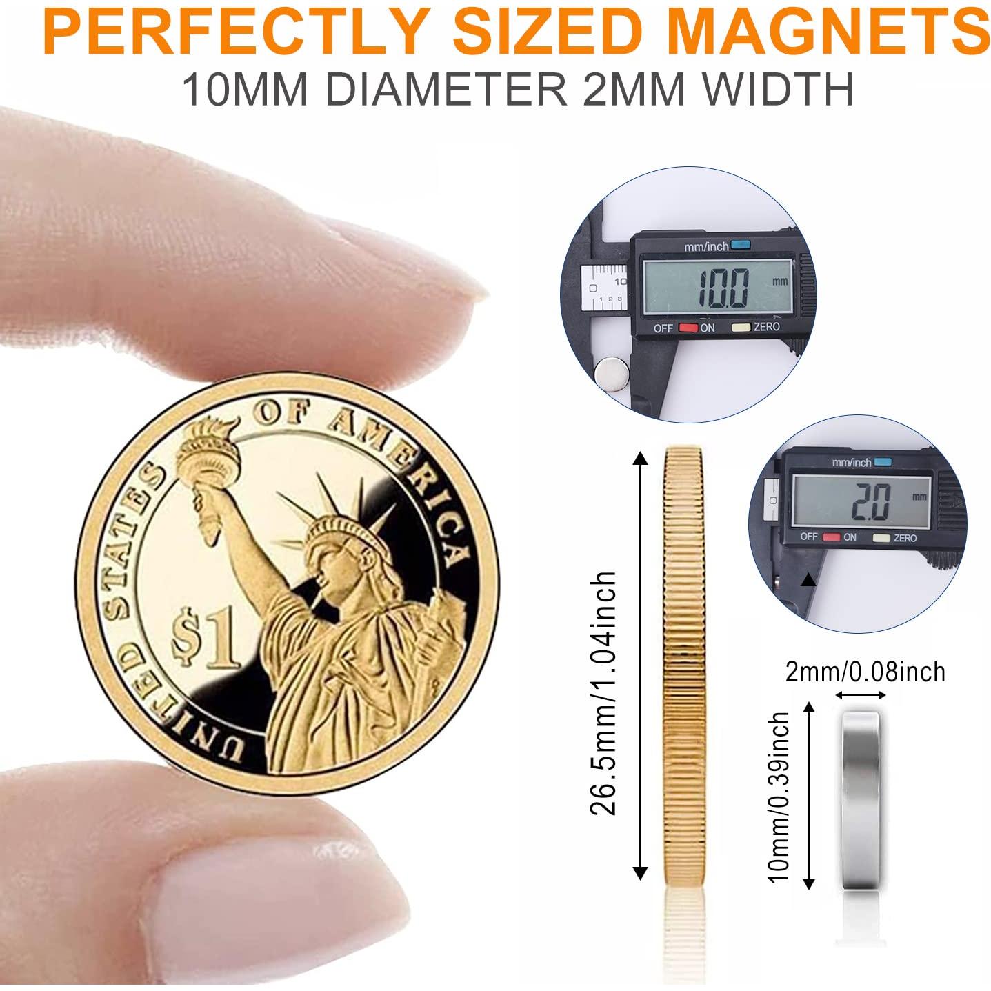 Imanes de Neodimio DIYMAG 100 Pcs 10x2mm para Manualidades