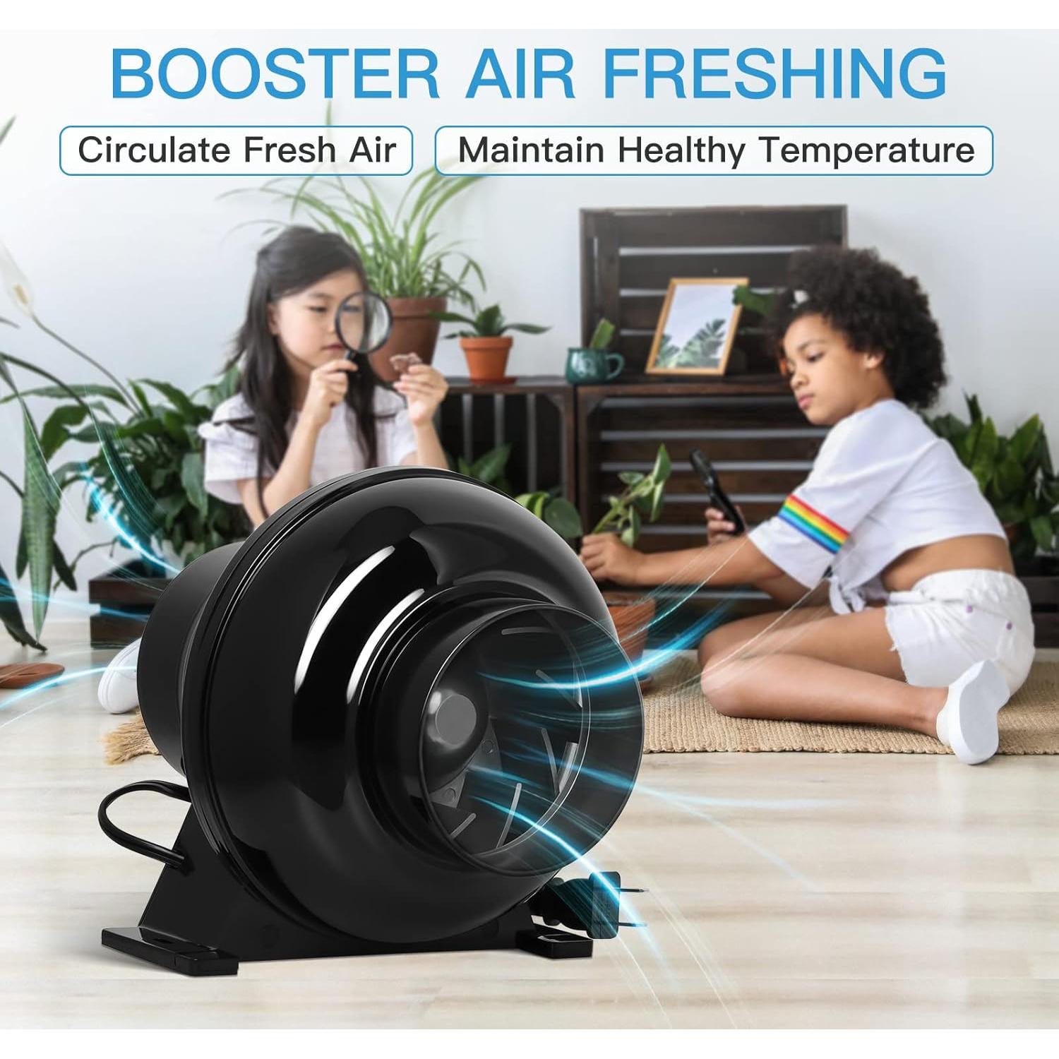 Ventilador de Conducto iPower 10 cm 230 CFM Silencioso