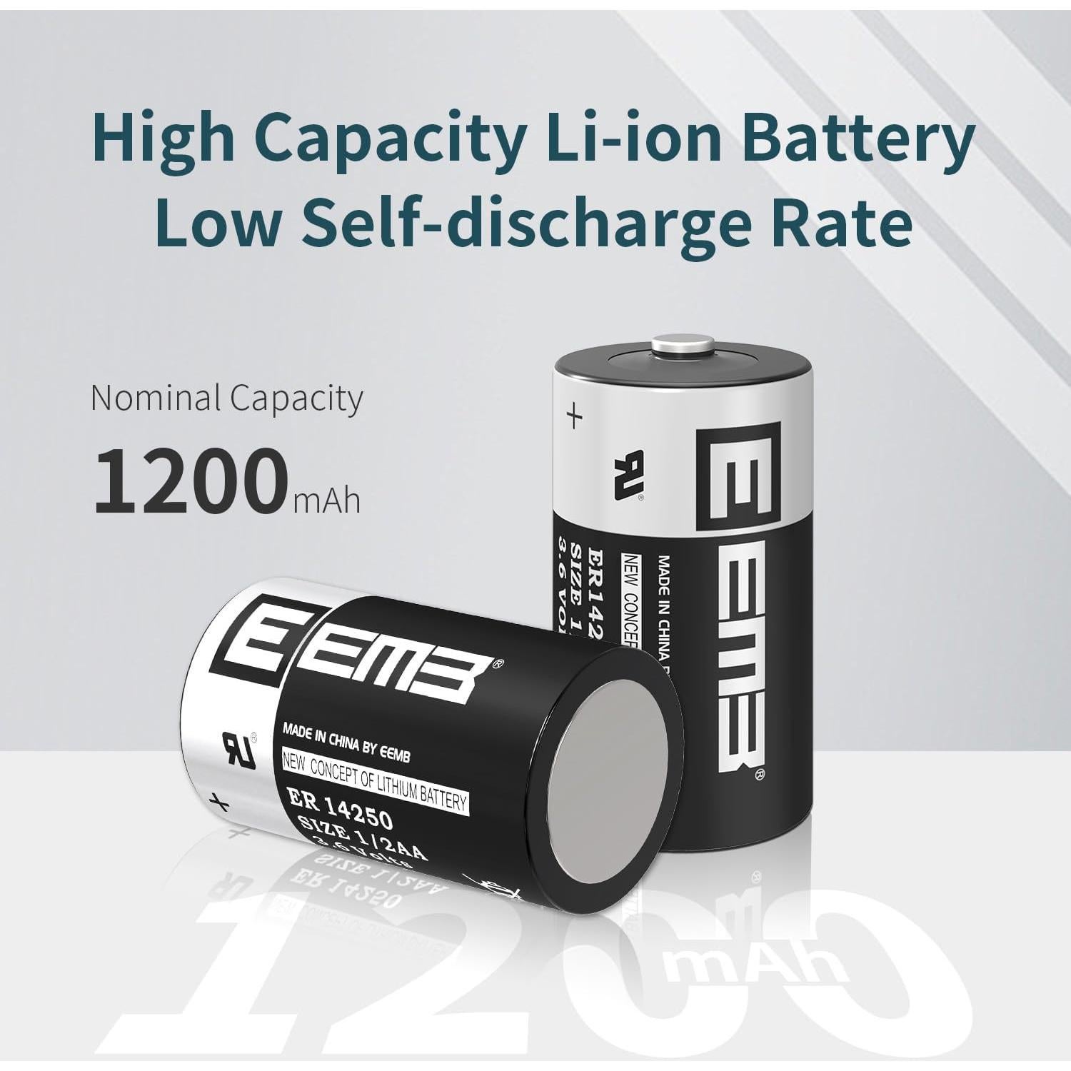 EEMB 20 Baterías ER14250 1/2AA 3.6V Litio No Recargables