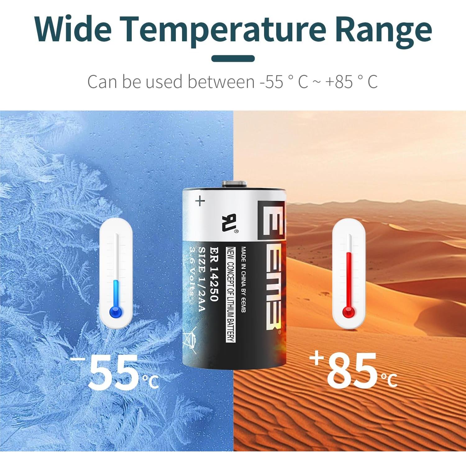 EEMB 20 Baterías ER14250 1/2AA 3.6V Litio No Recargables