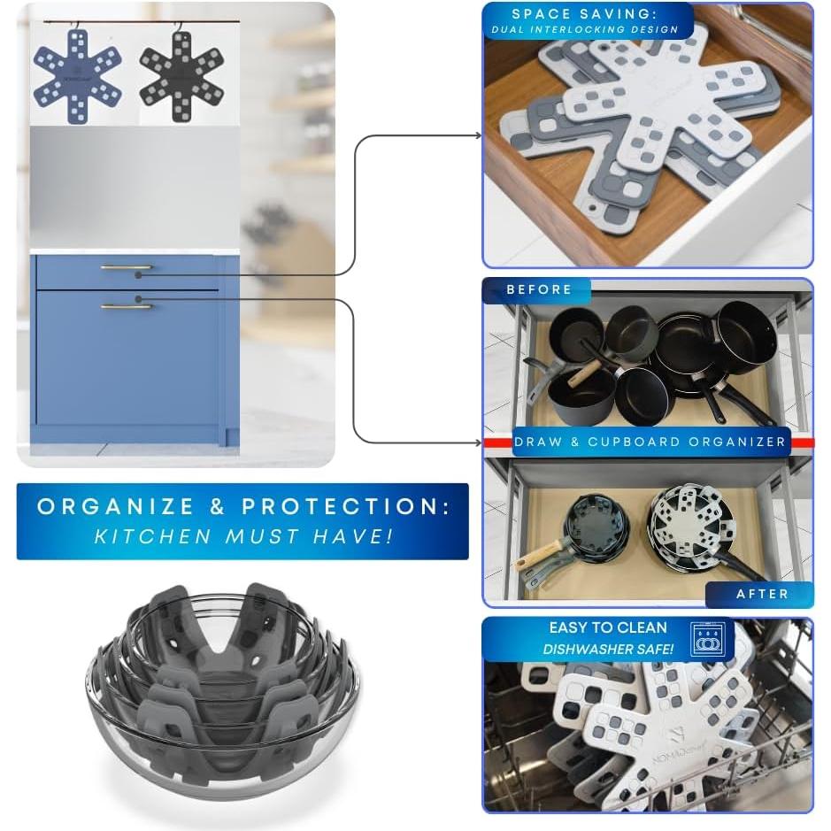 Protectores de Silicona 4 Piezas NOMADCHEF 31.75cm Antideslizante