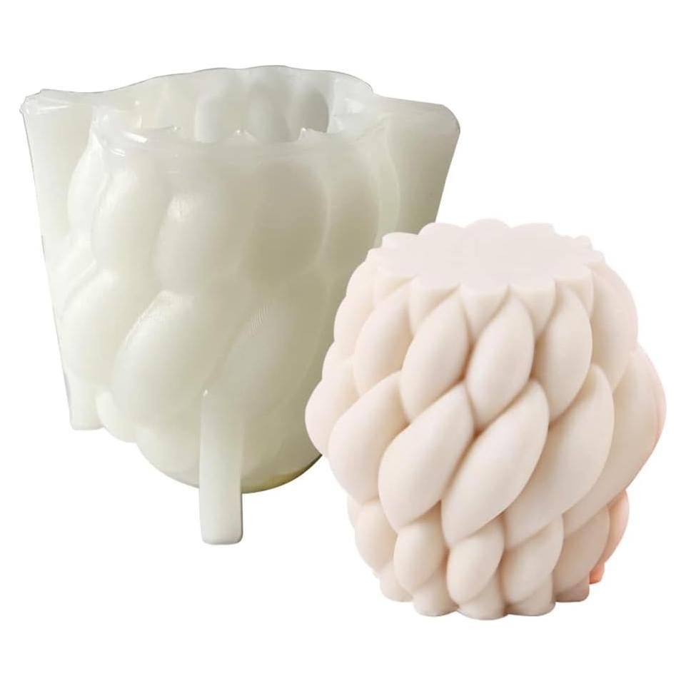 Molde de Vela 3D Silicona Metulip Geométrico 9.4x8.4cm