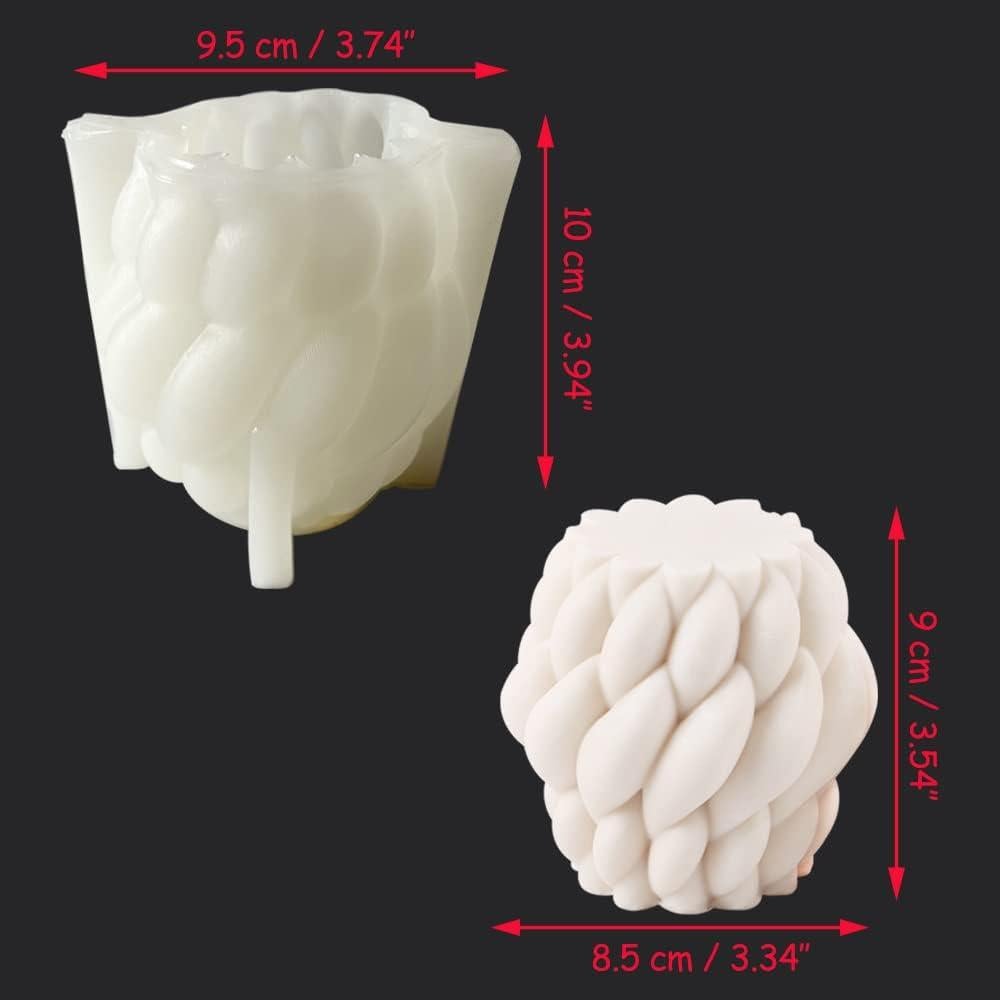 Molde de Vela 3D Silicona Metulip Geométrico 9.4x8.4cm