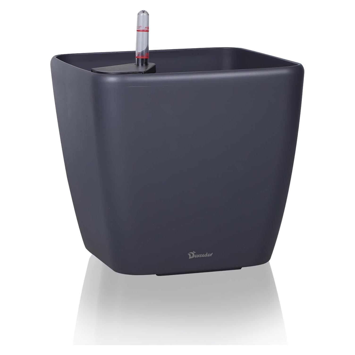 Maceta Autorriego Dexceder 22cm Gris Pizarra con Indicador