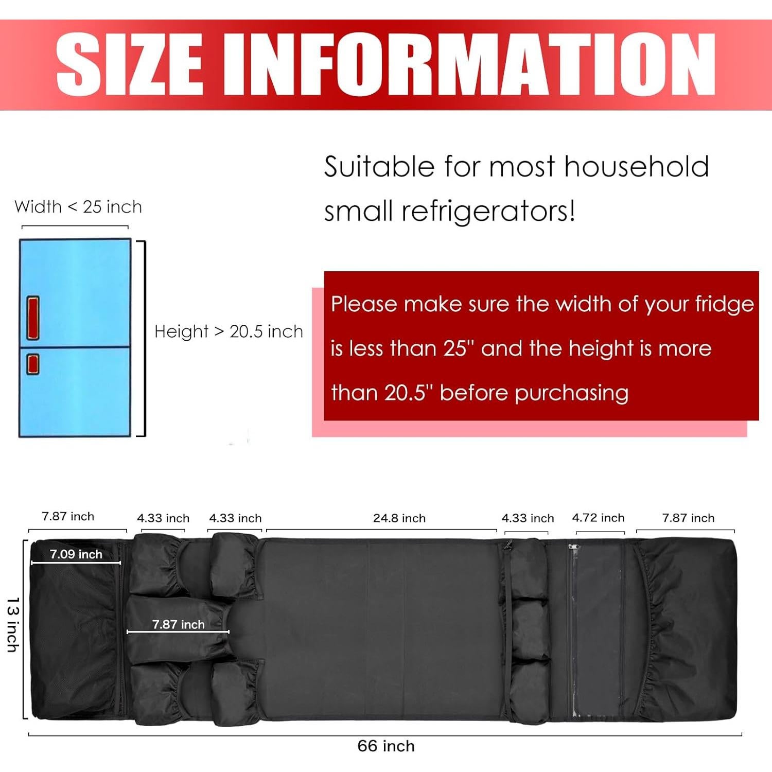 Organizador Colgante para Mini Refrigerador ChezMax 12 Bolsillos