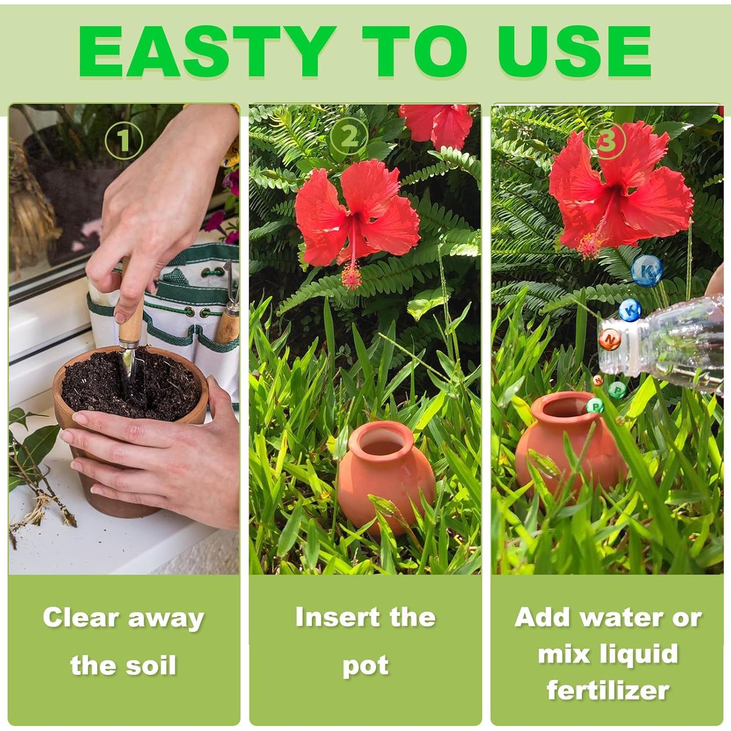 Picos de Autorriego Tuzinano de Terracota 4 Piezas