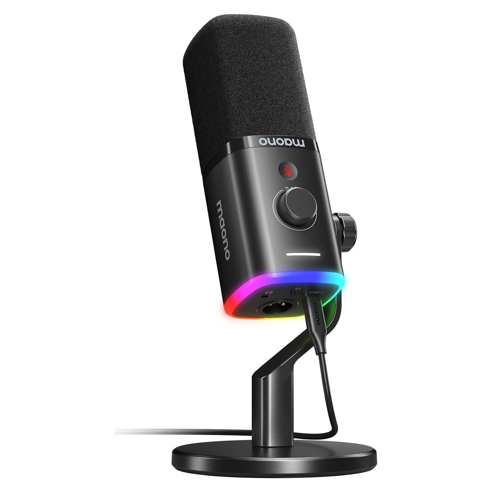 Micrófono Dinámico MAONO PD100X USB/XLR con RGB