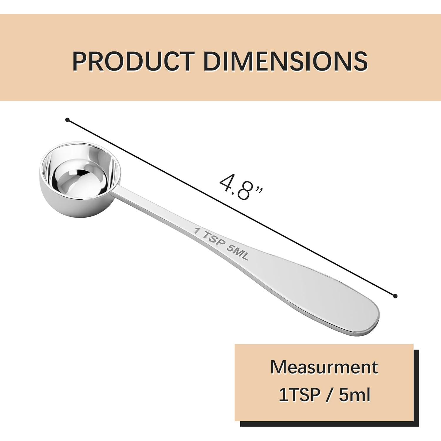 Cucharita Medidora Acero Inoxidable BERYLER 5ml Individual