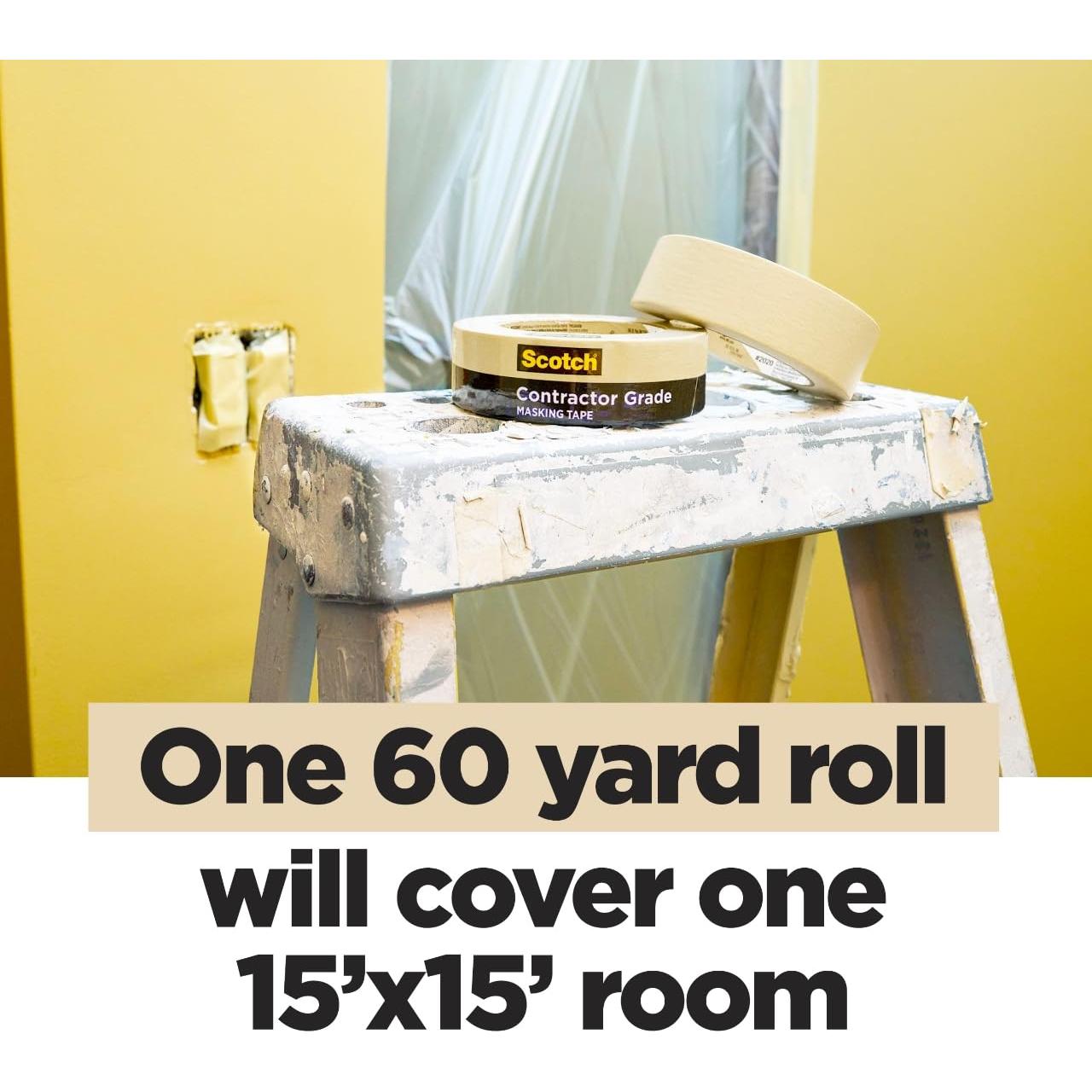 Cinta de Enmascarar Scotch 1.8 cm x 54.9 m, Adhesivo Fuerte
