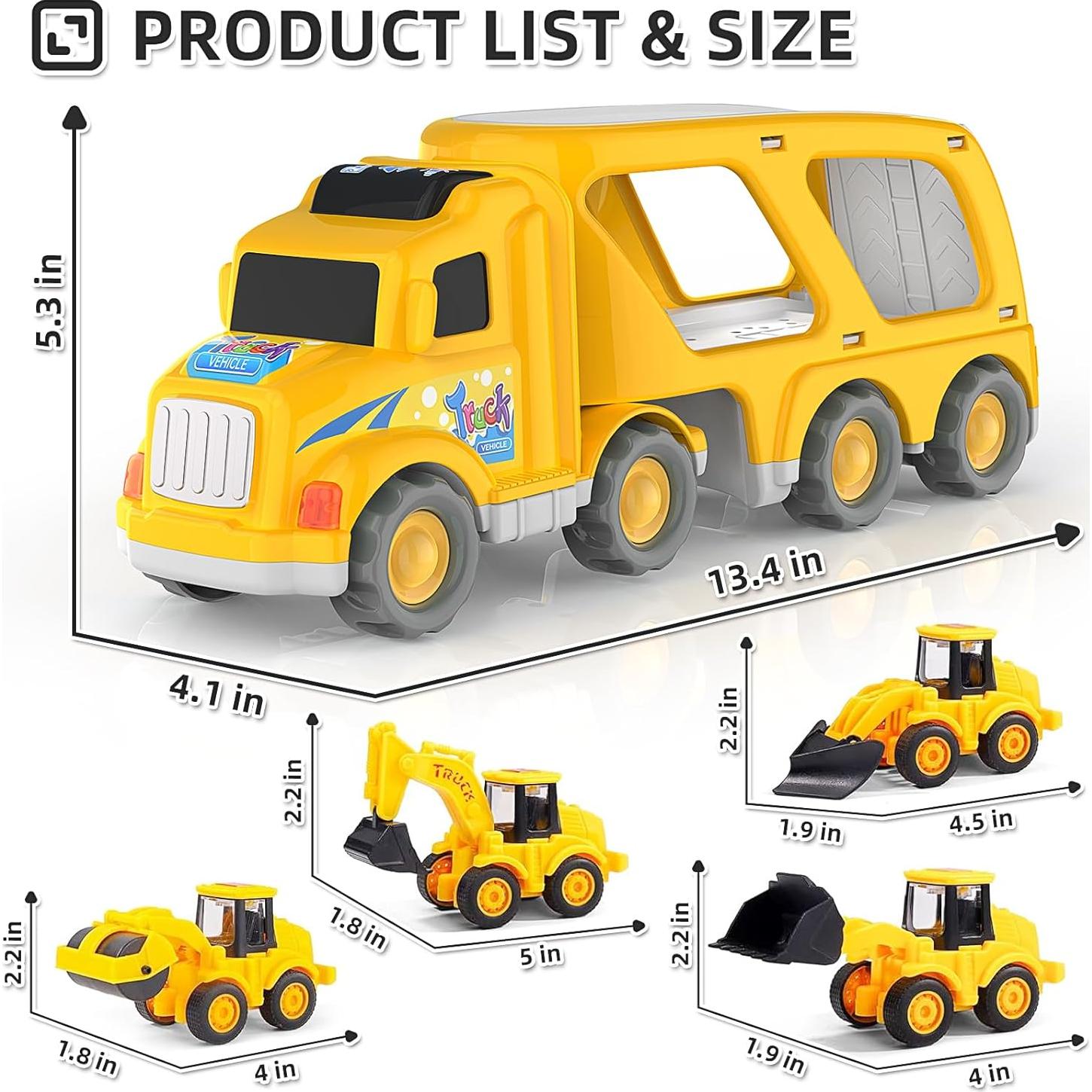 Camión de Construcción Veslier 5 en 1 para Niños 1-6 Años