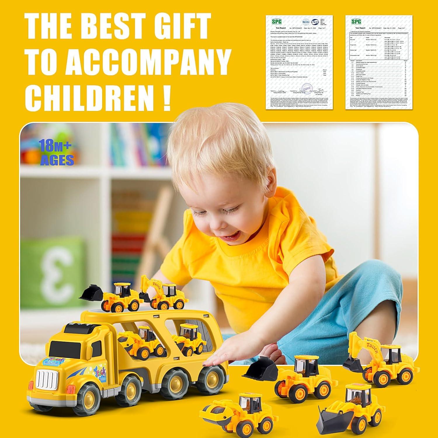 Camión de Construcción Veslier 5 en 1 para Niños 1-6 Años