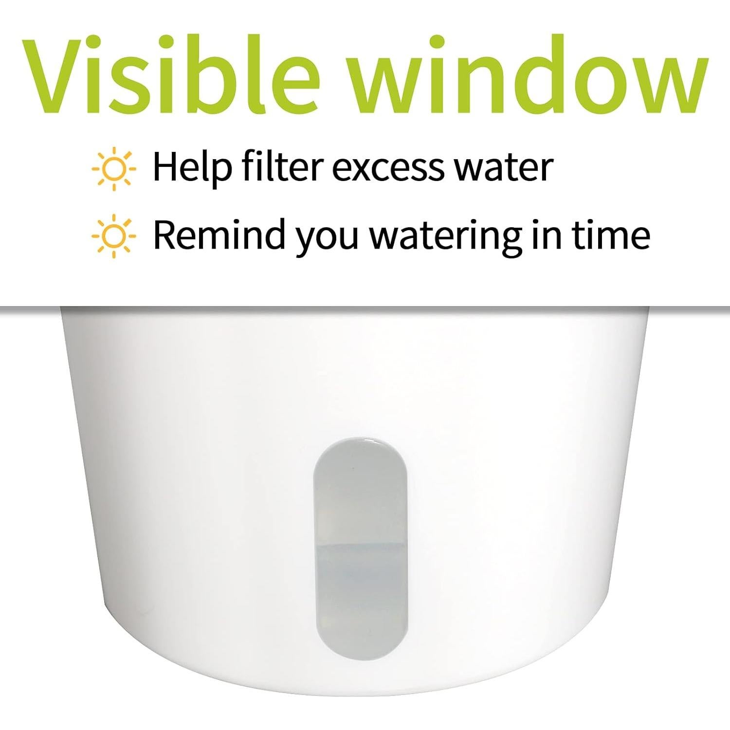 Macetas Autorriego TCBWFY 7,6 cm - 10 Juegos con Nivel Agua