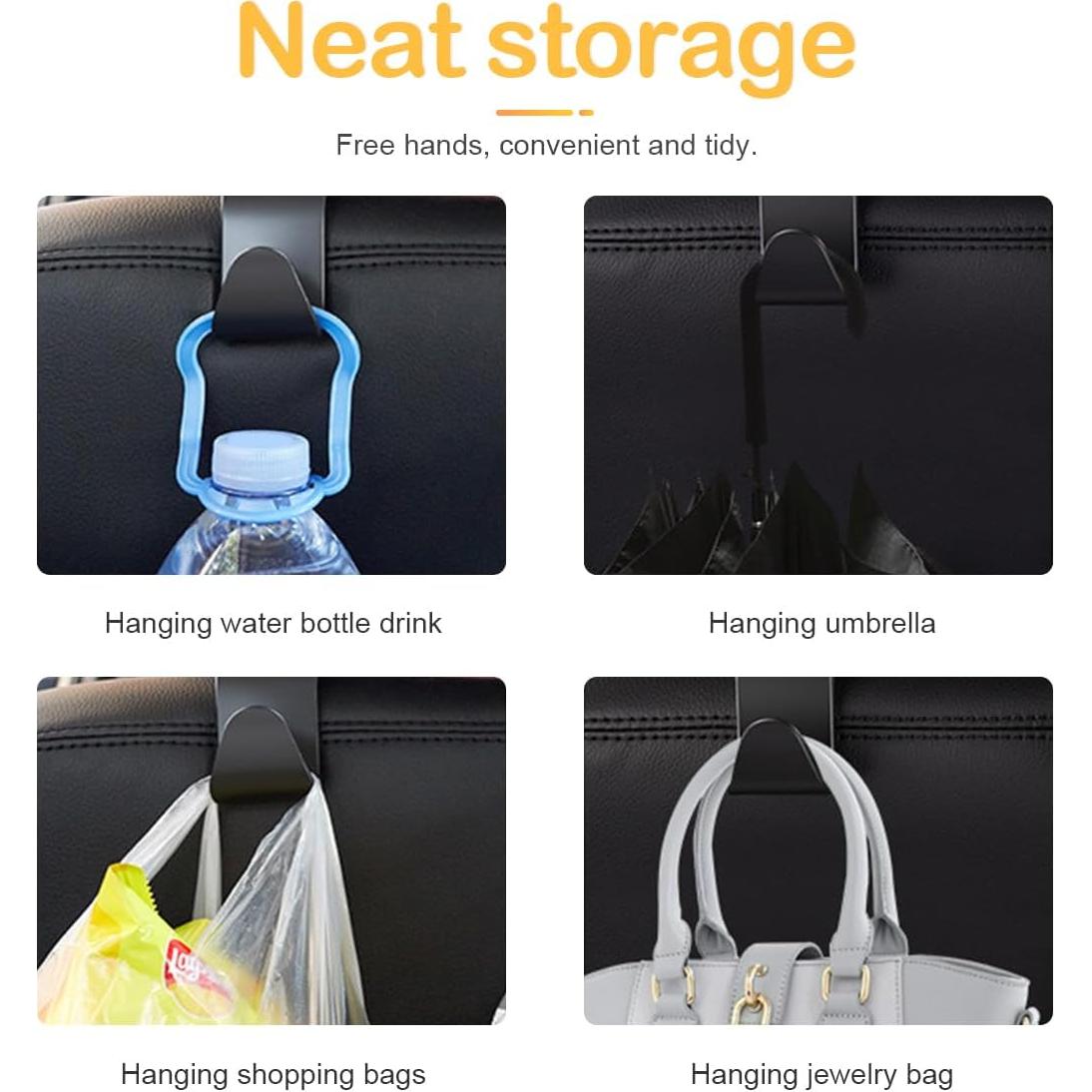 4 Ganchos para Reposacabezas de Auto Osilly - Strass Negro