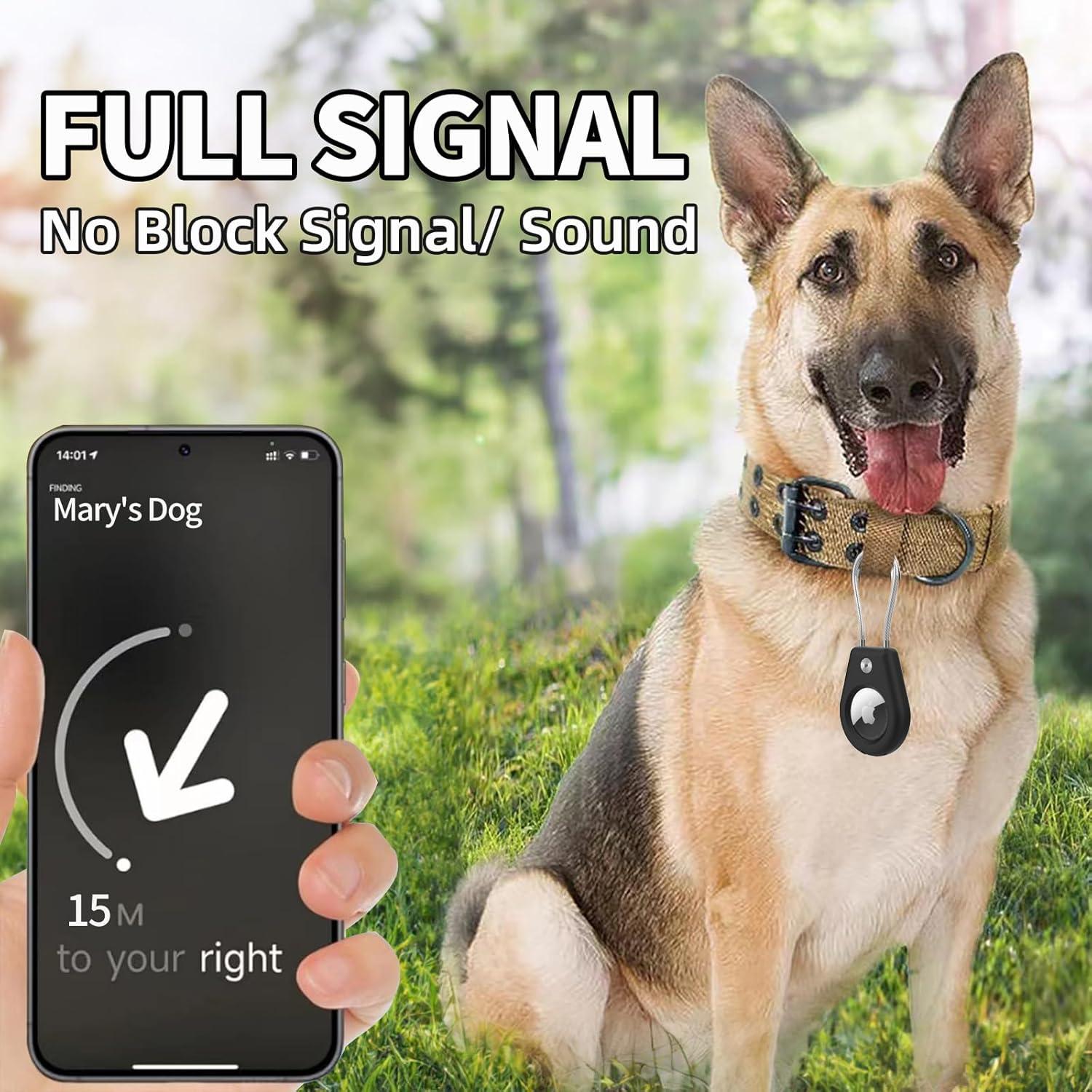 AirTag Holder with Keychain, Secure Lock Airtag Holder with Wire Cable Compatible with Apple Air tag for Keys, bags