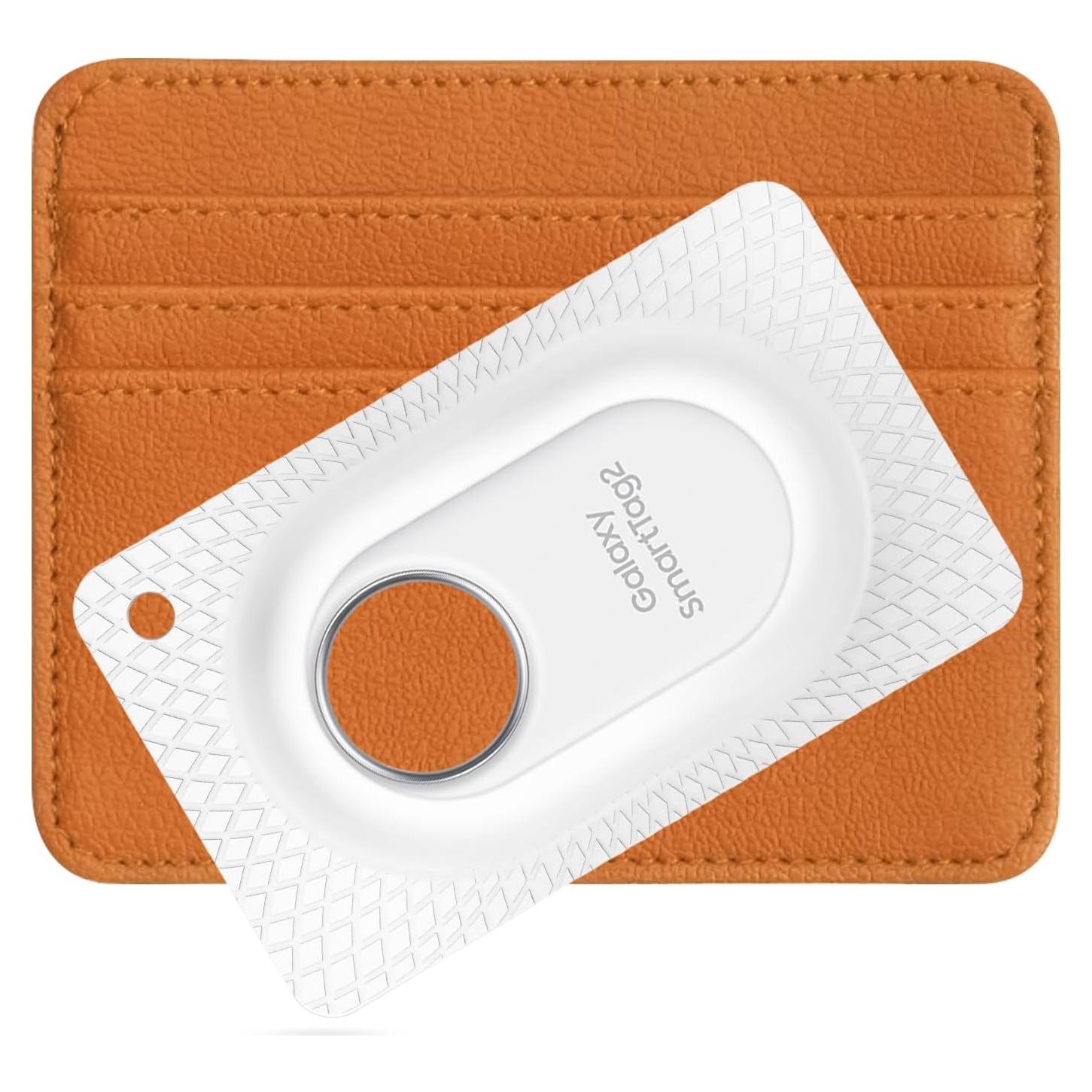 Soporte de Billetera para Samsung SmartTag2 - Funda Ultra Delgado Blanco