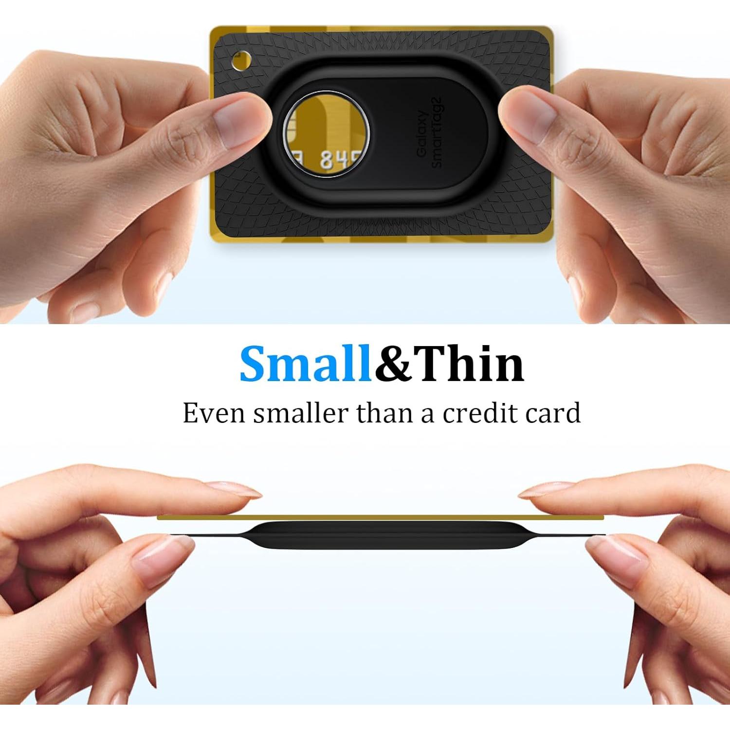 Soporte de Billetera para Samsung SmartTag2 - Funda Ultra Delgado Blanco