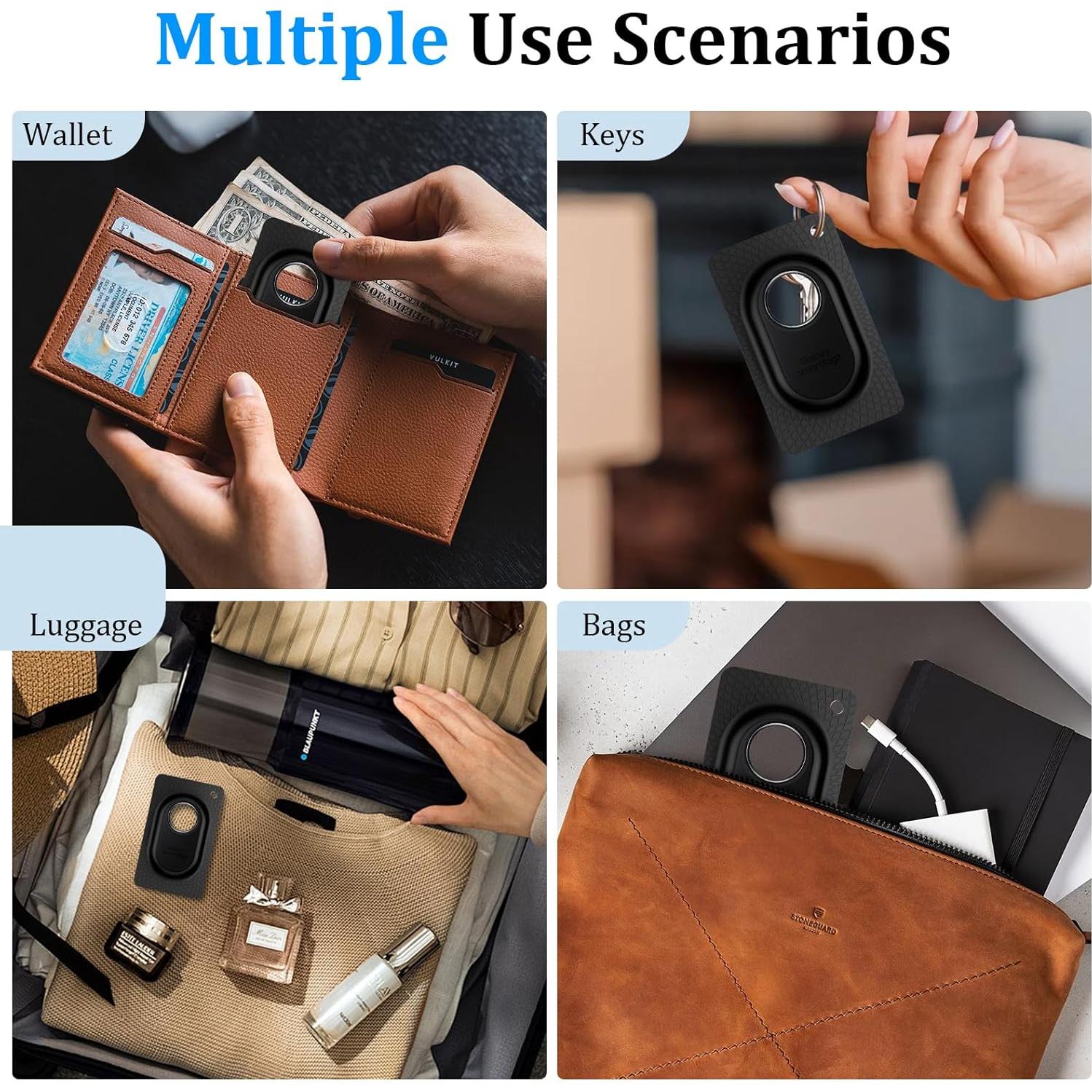 Soporte de Billetera para Samsung SmartTag2 - Funda Ultra Delgado Blanco