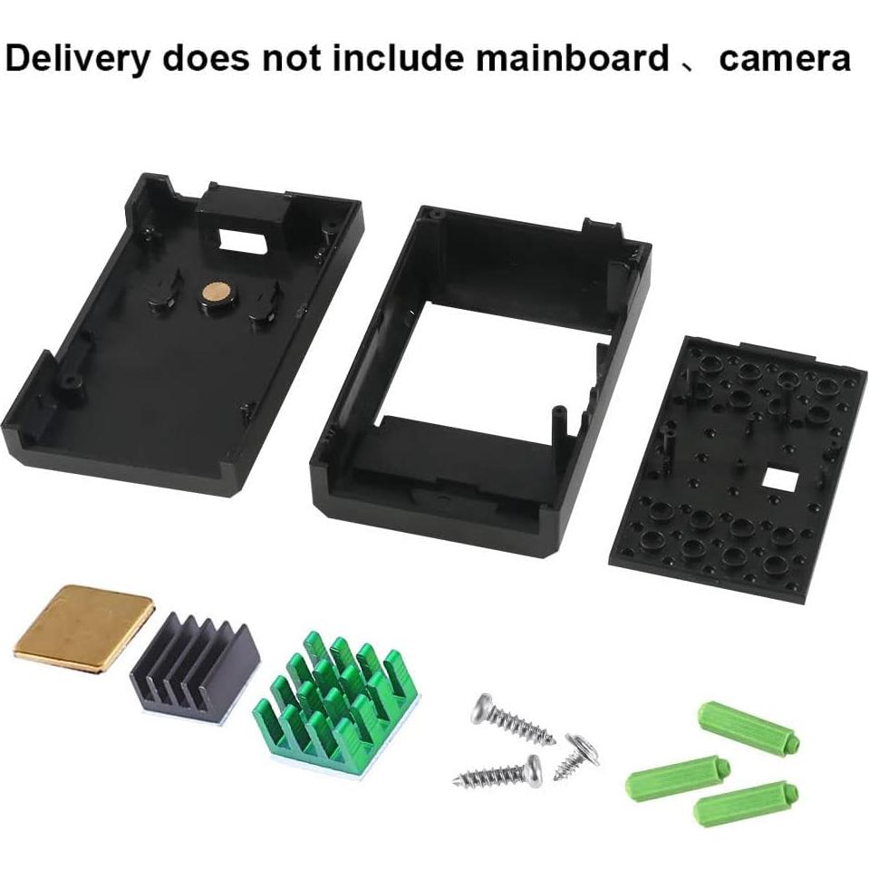 Carcasa para Raspberry Pi 4B DORHEA con soporte de cámara y disipadores