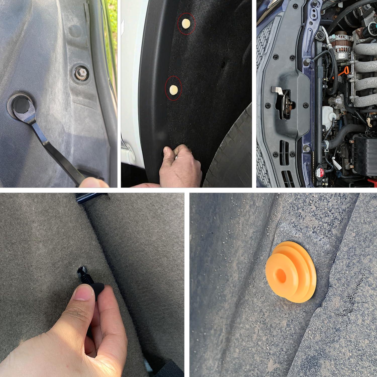 Nilight 1045Pcs Car Push Retainer Clips Auto Fasteners Kit 30 Most Popular Sizes Nylon Bumper Fender Rivets with 5 Fasteners Remover 10 Cable Ties for Toyota GM Ford Honda Chevy