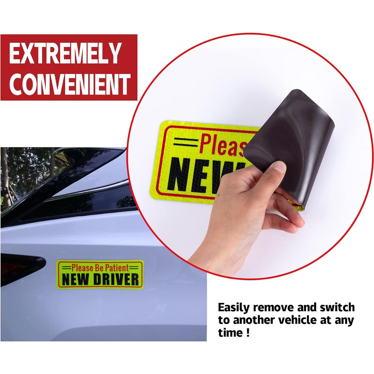 Imán Reflectivo para Nuevo Conductor SINGARO - 3 Piezas