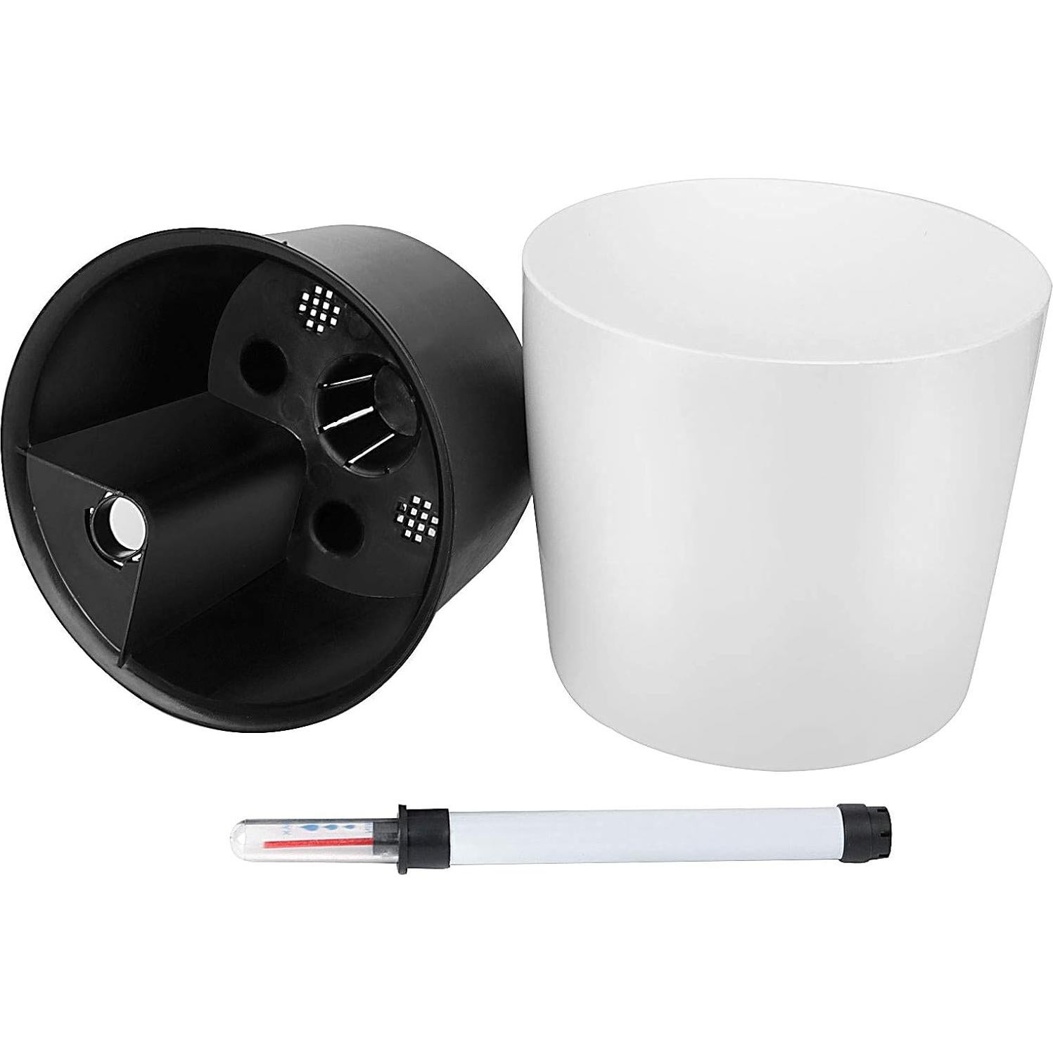 Macetas Autorriego ZOENHOU 4 Piezas 18 cm Blancas