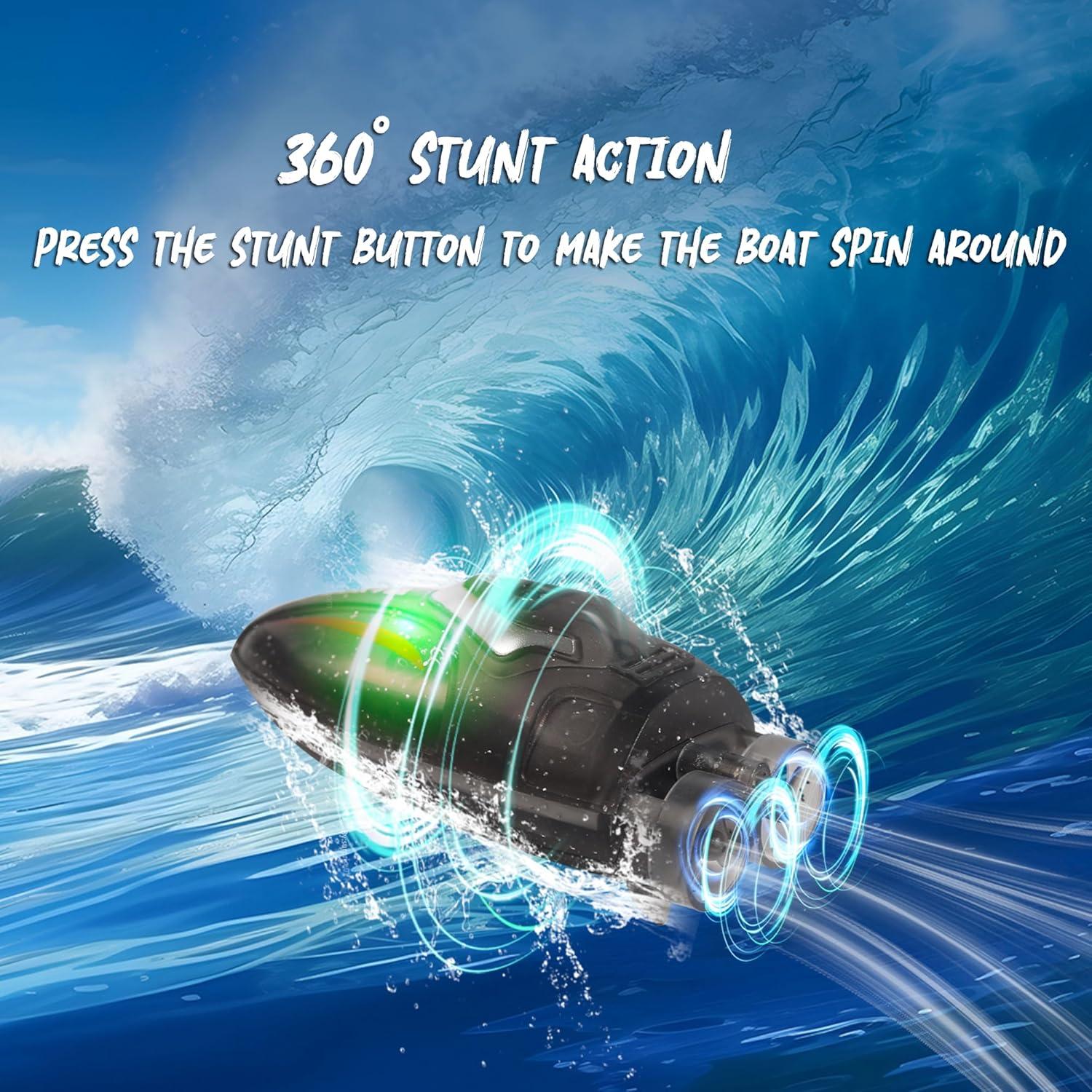 Mini Barco RC PowerTRC 360° Rotativo Batería Recargable