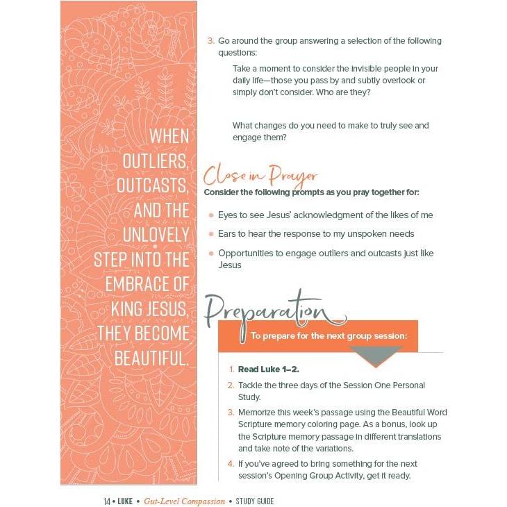 Luke Bible Study Guide plus Streaming Video: Gut-Level Compassion (Beautiful Word Bible Studies)