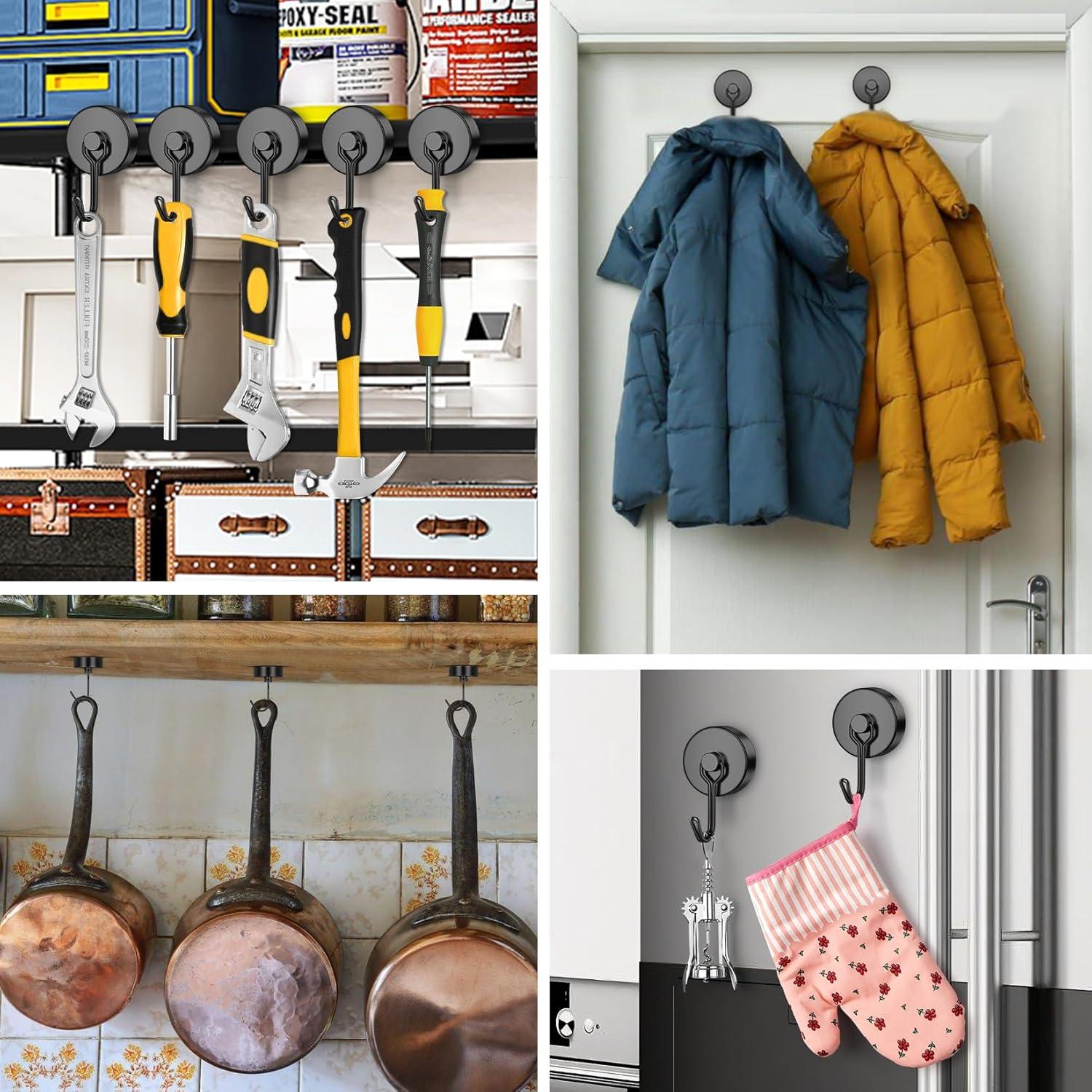 Ganchos Magnéticos Giratorios FINDMAG 45kg, Paquete de 6