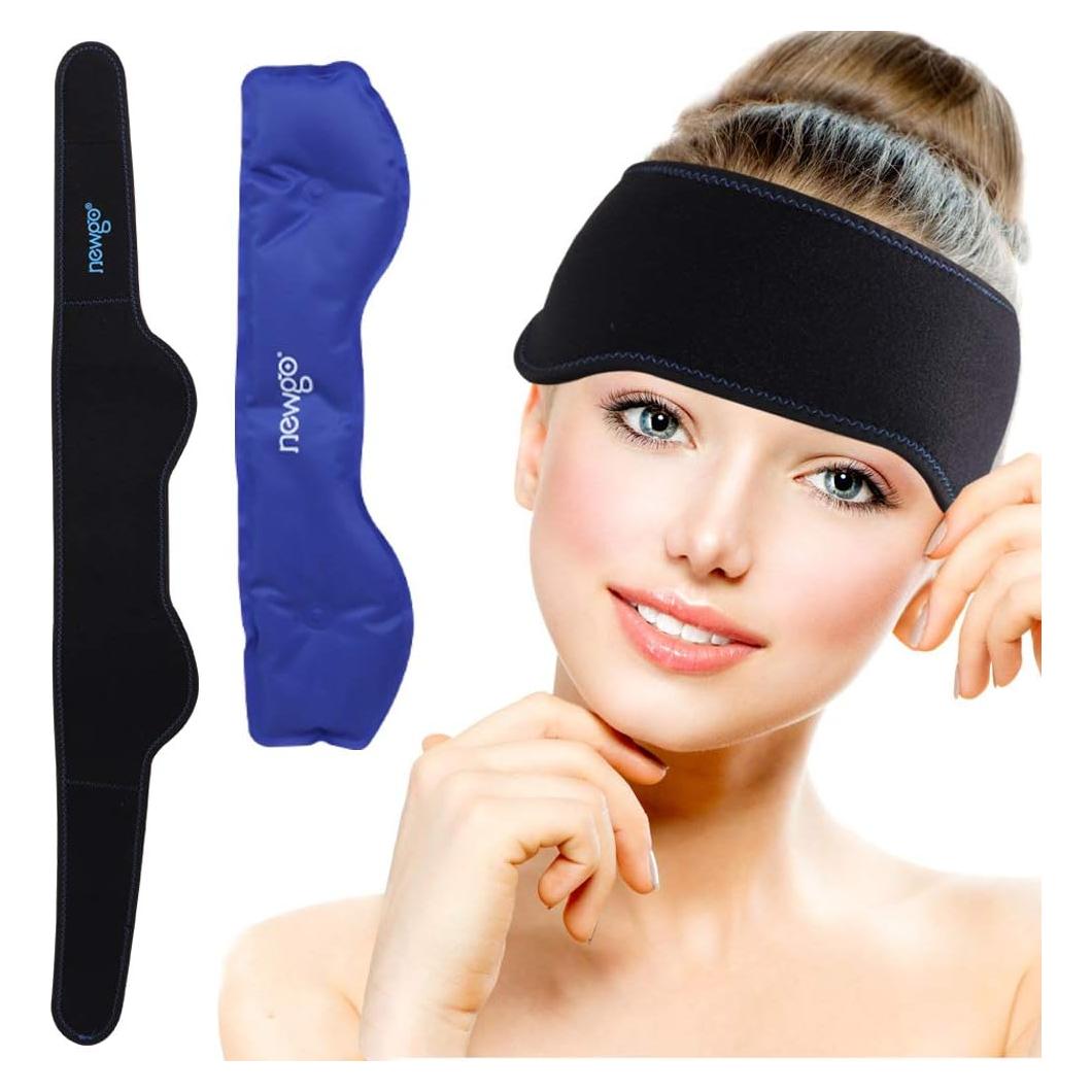 Paquete de Hielo para Cabeza NEWGO - Alivio de Dolores, Negro