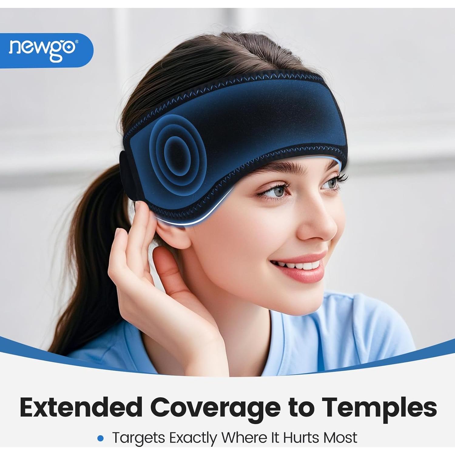 Paquete de Hielo para Cabeza NEWGO - Alivio de Dolores, Negro