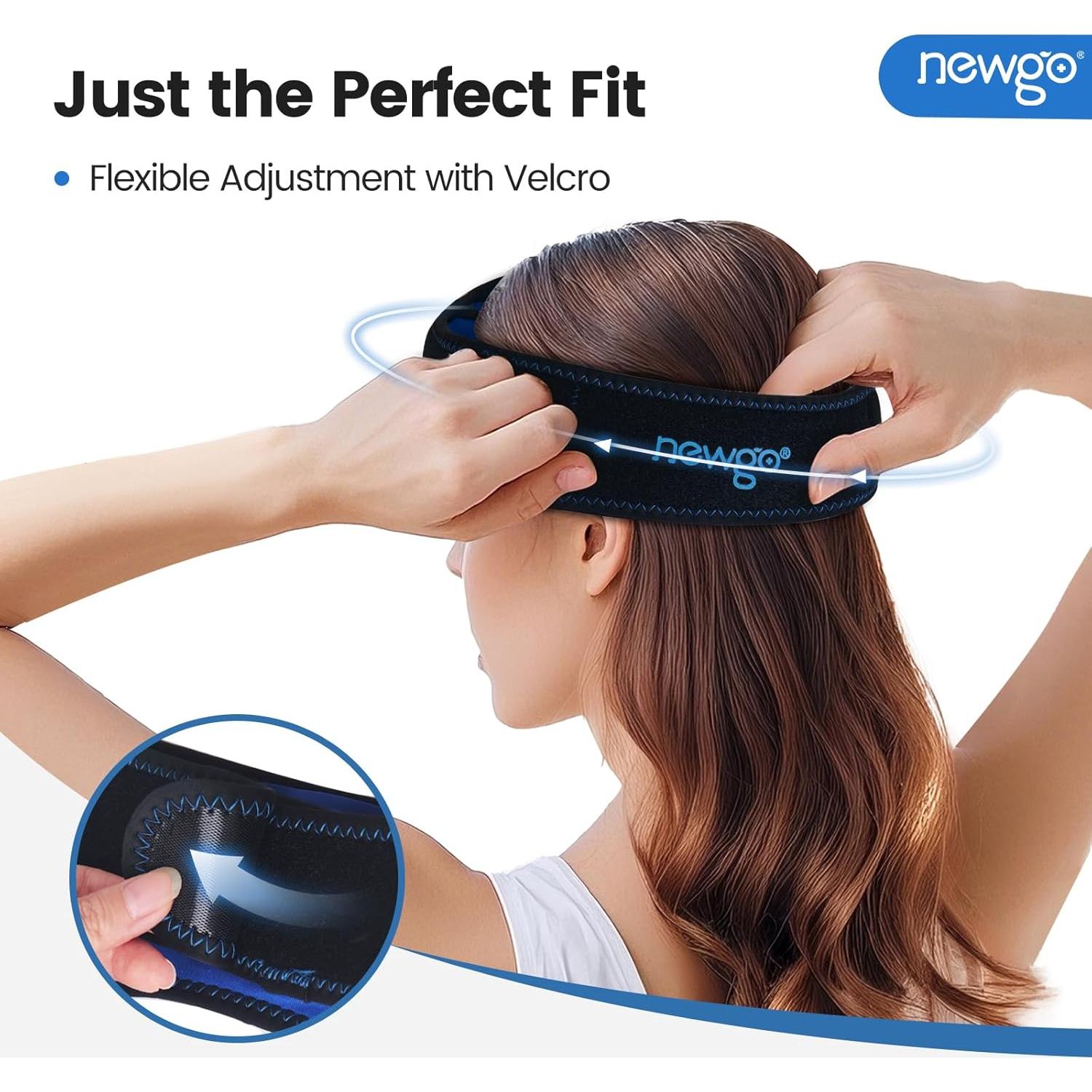 Paquete de Hielo para Cabeza NEWGO - Alivio de Dolores, Negro