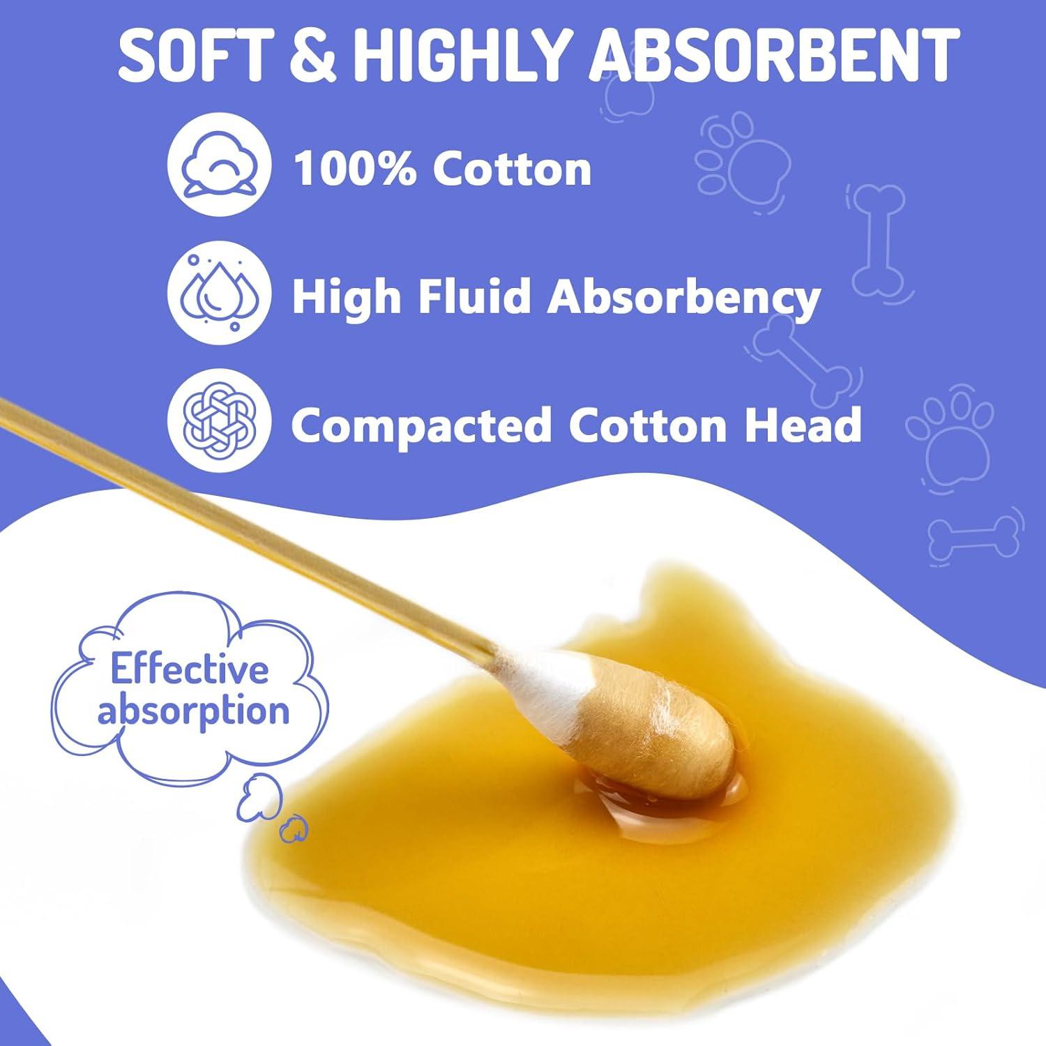 Bastones de Algodón Grandes para Perros XTM 100PCS 15.24cm