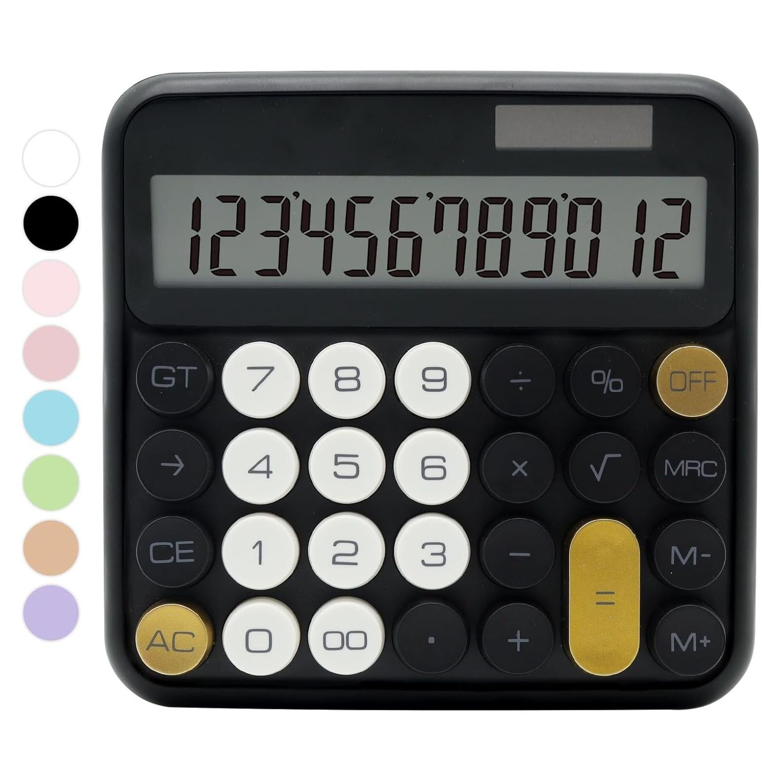 Calculadora Estándar UPIHO 12 Dígitos Pantalla Grande Negra