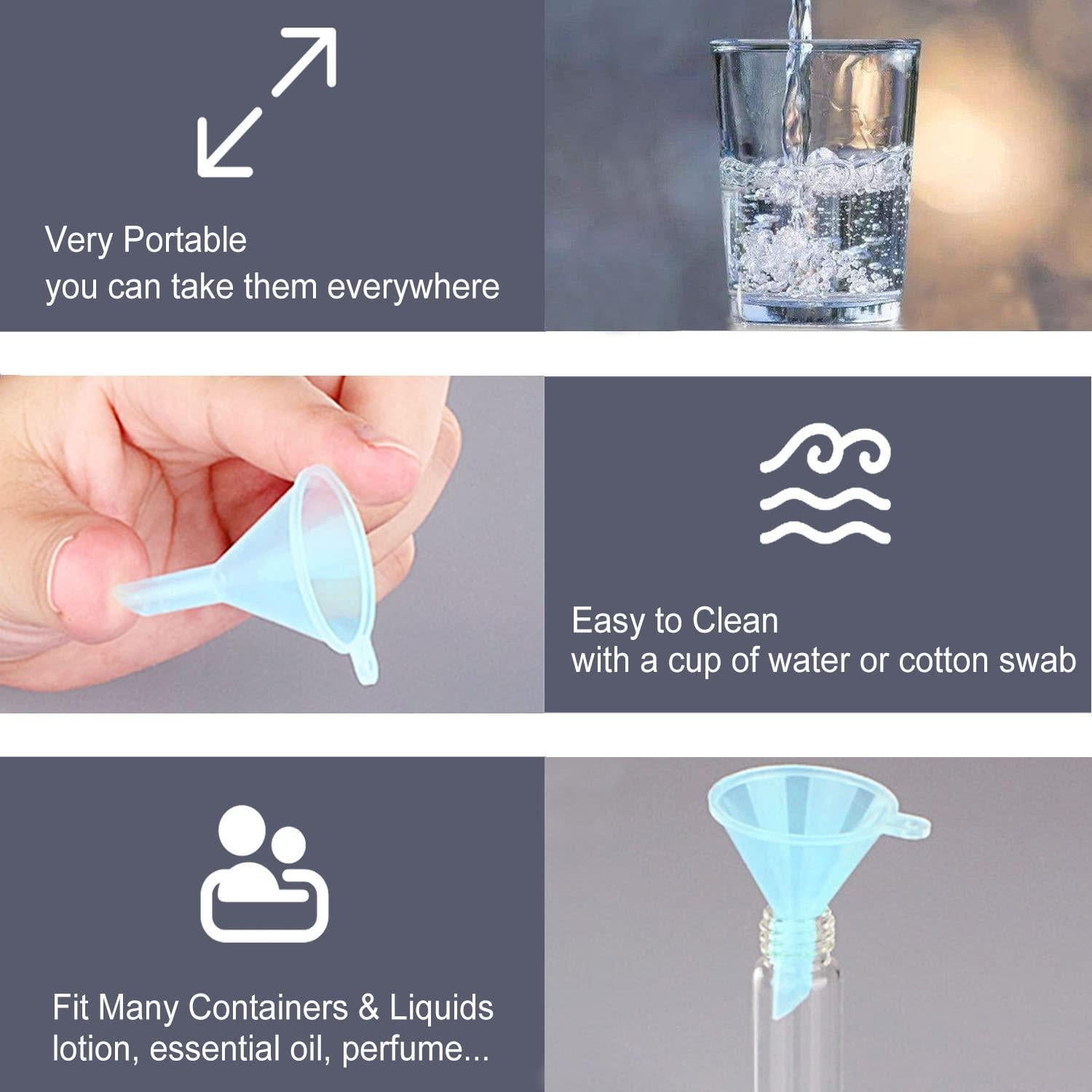 Embudos Cosméticos Recargables Avenoir - 3 Piezas Azules