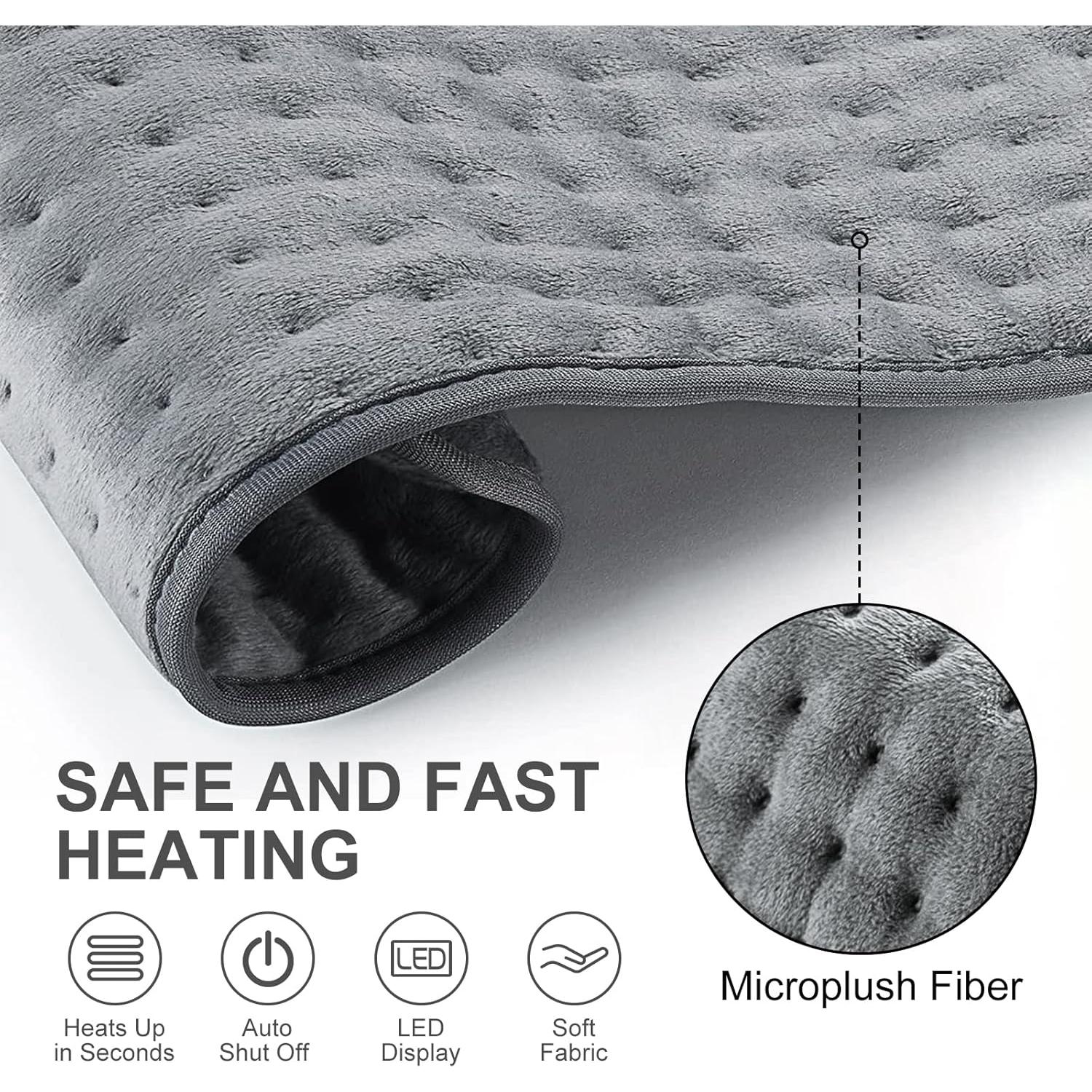 Almohadilla Térmica Eléctrica Misognare 6 Temperaturas Gris