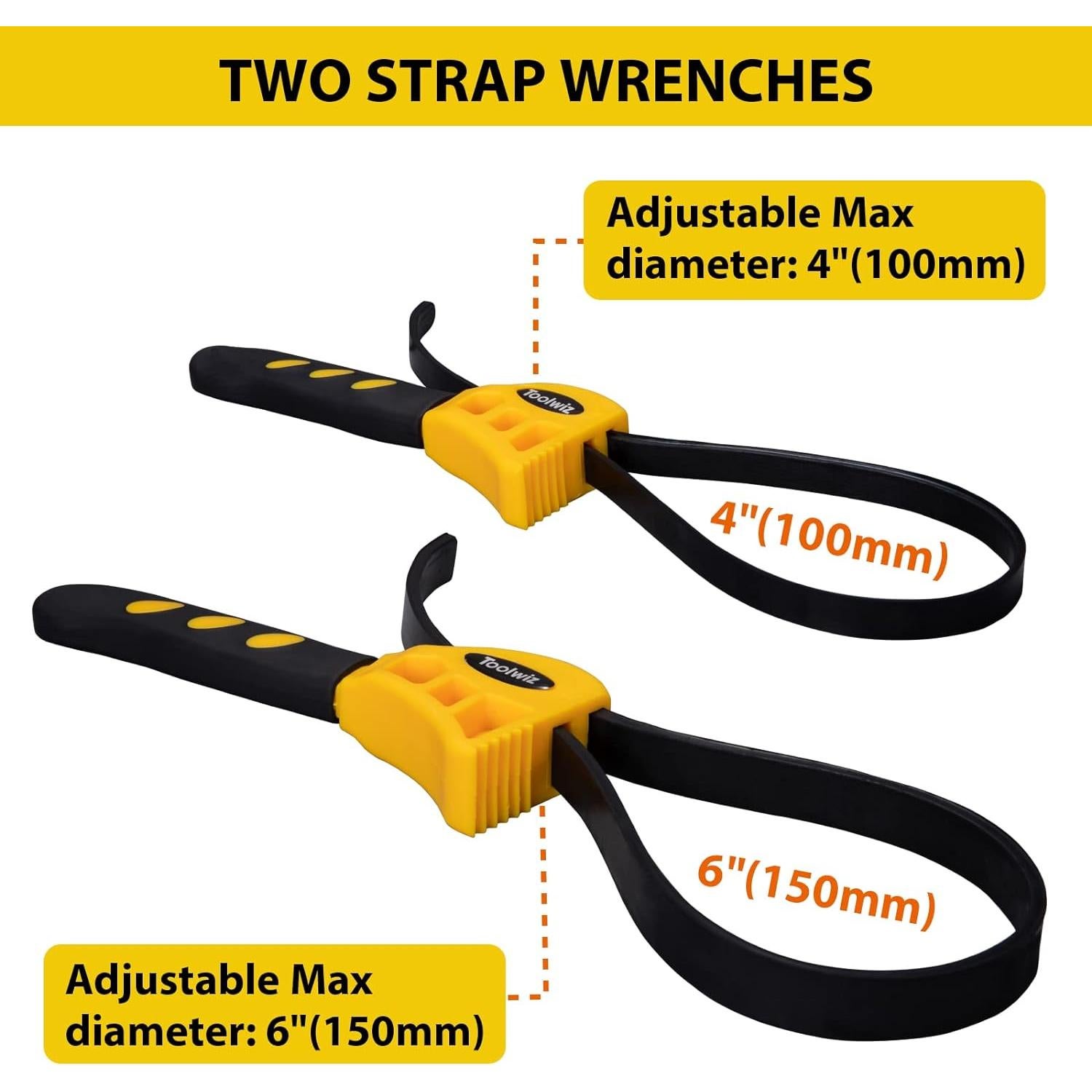 Juego de Llaves de Correa de Goma Toolwiz 2 Piezas 50 y 60 CM