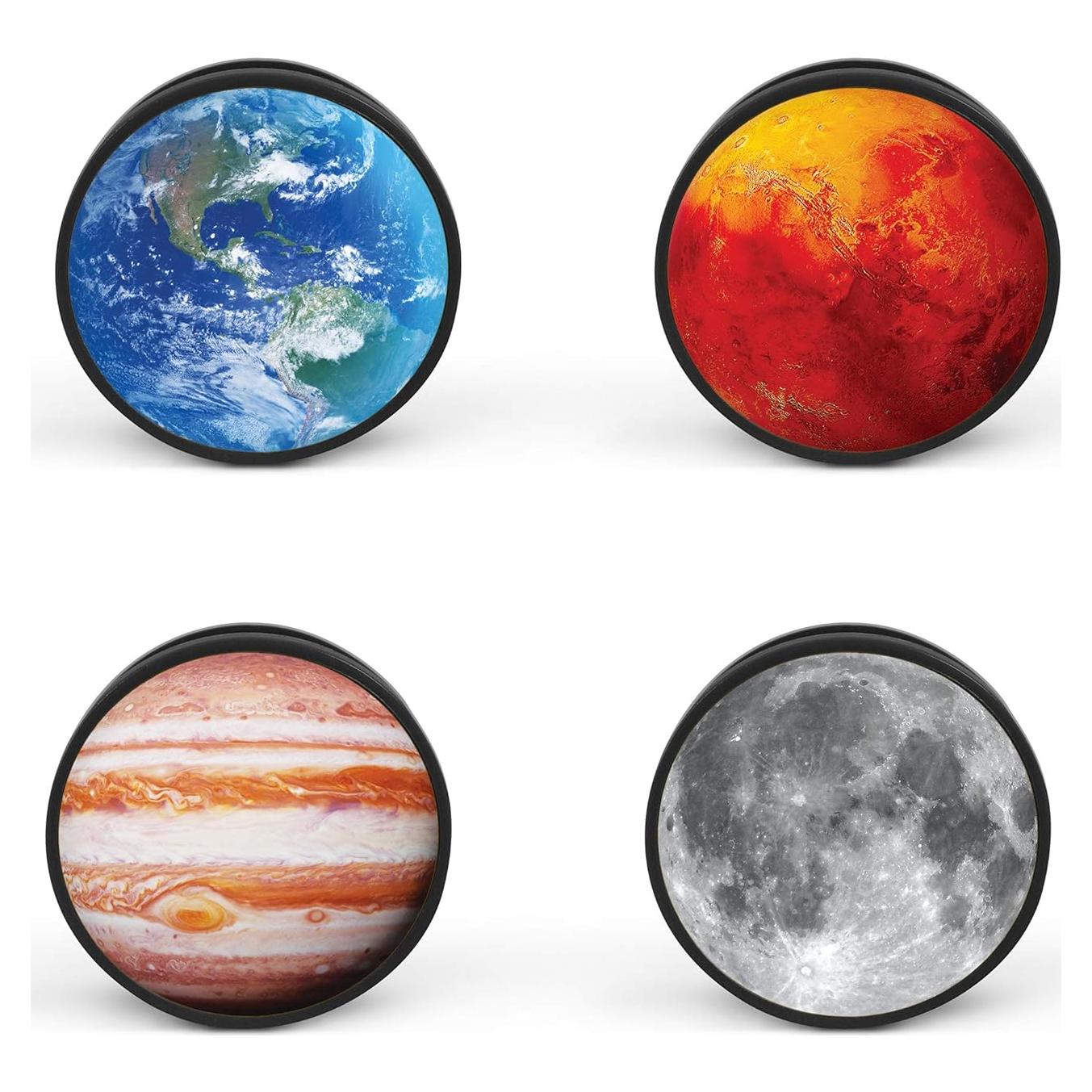 Set de 4 Clips Cósmicos Genuine Fred para Bolsas - Planetarios