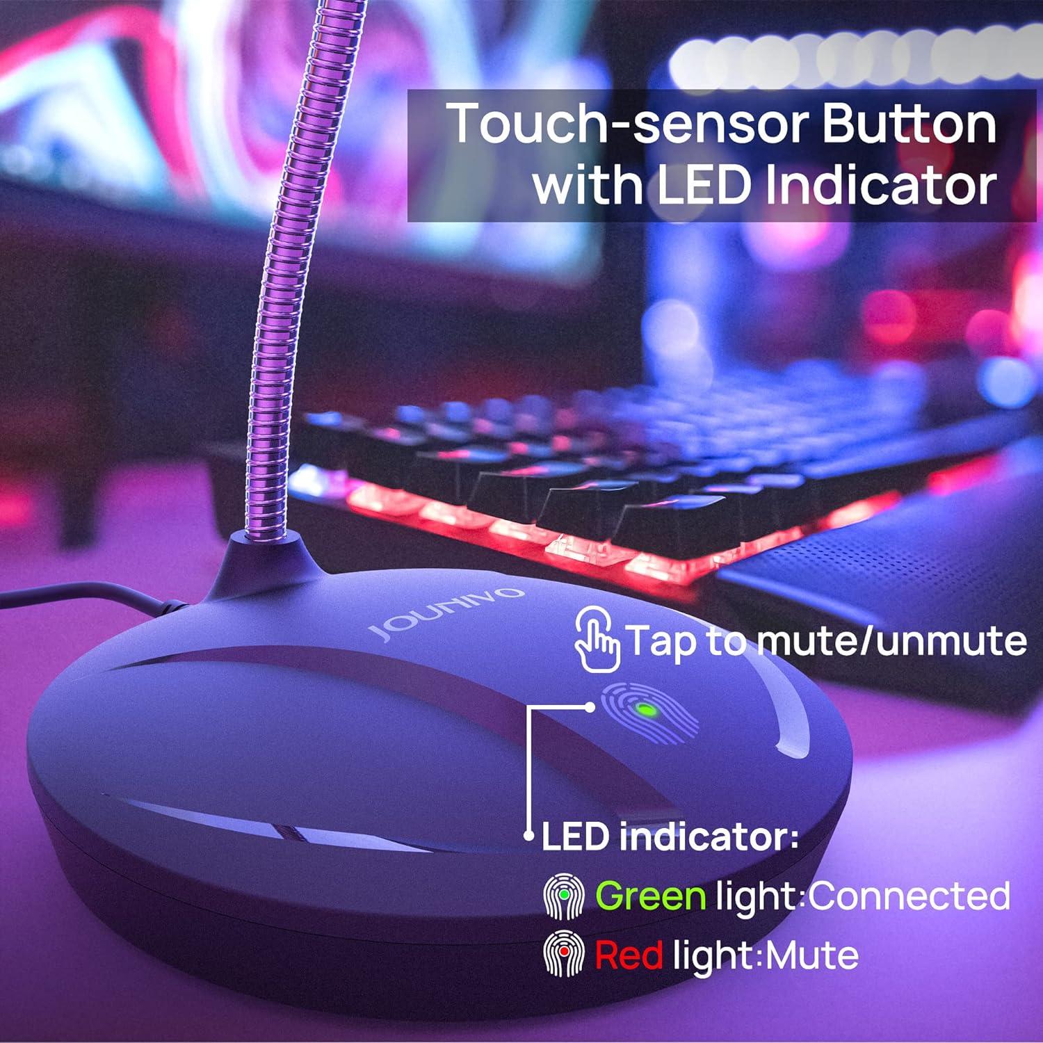 Micrófono USB JOUNIVO JV610 con Silencio y 360 Grados