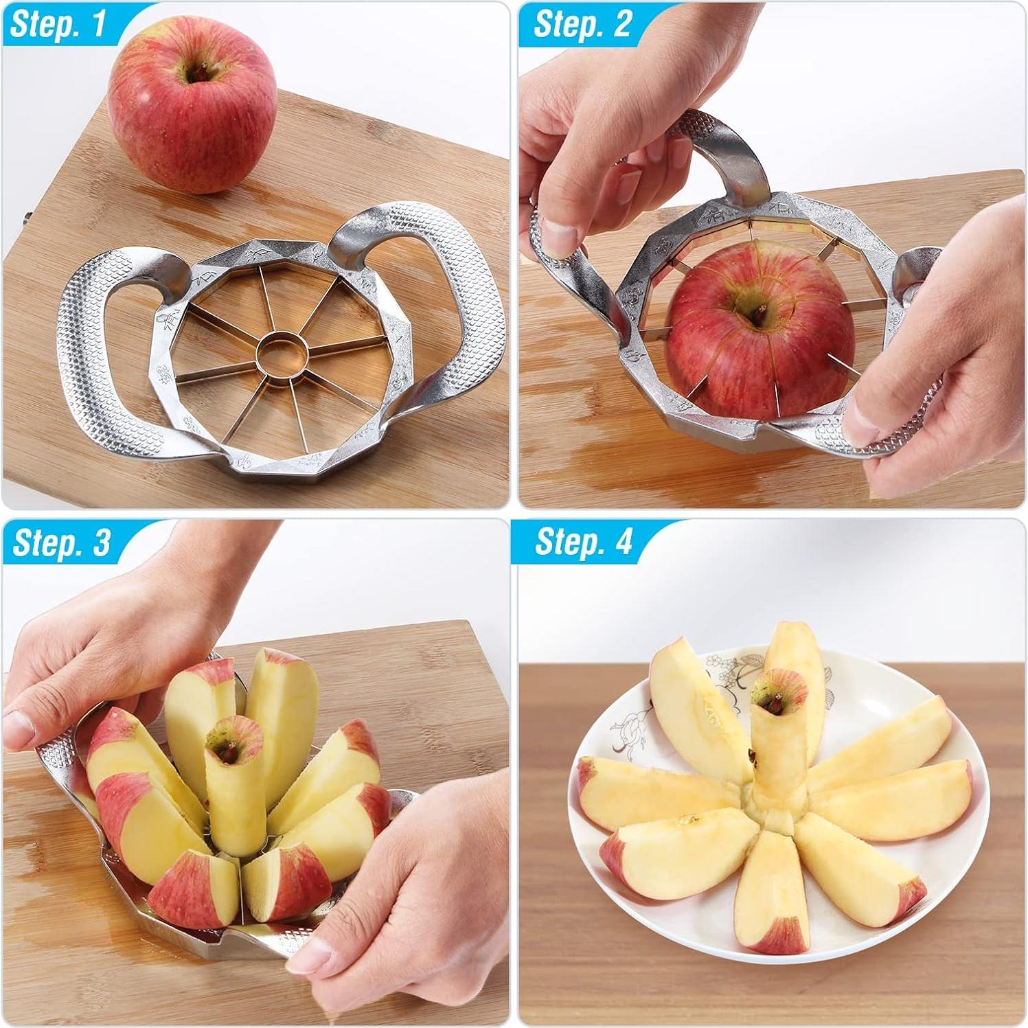 Cortador de Manzanas YUEJUJJ de Acero Inoxidable 8 Cuchillas